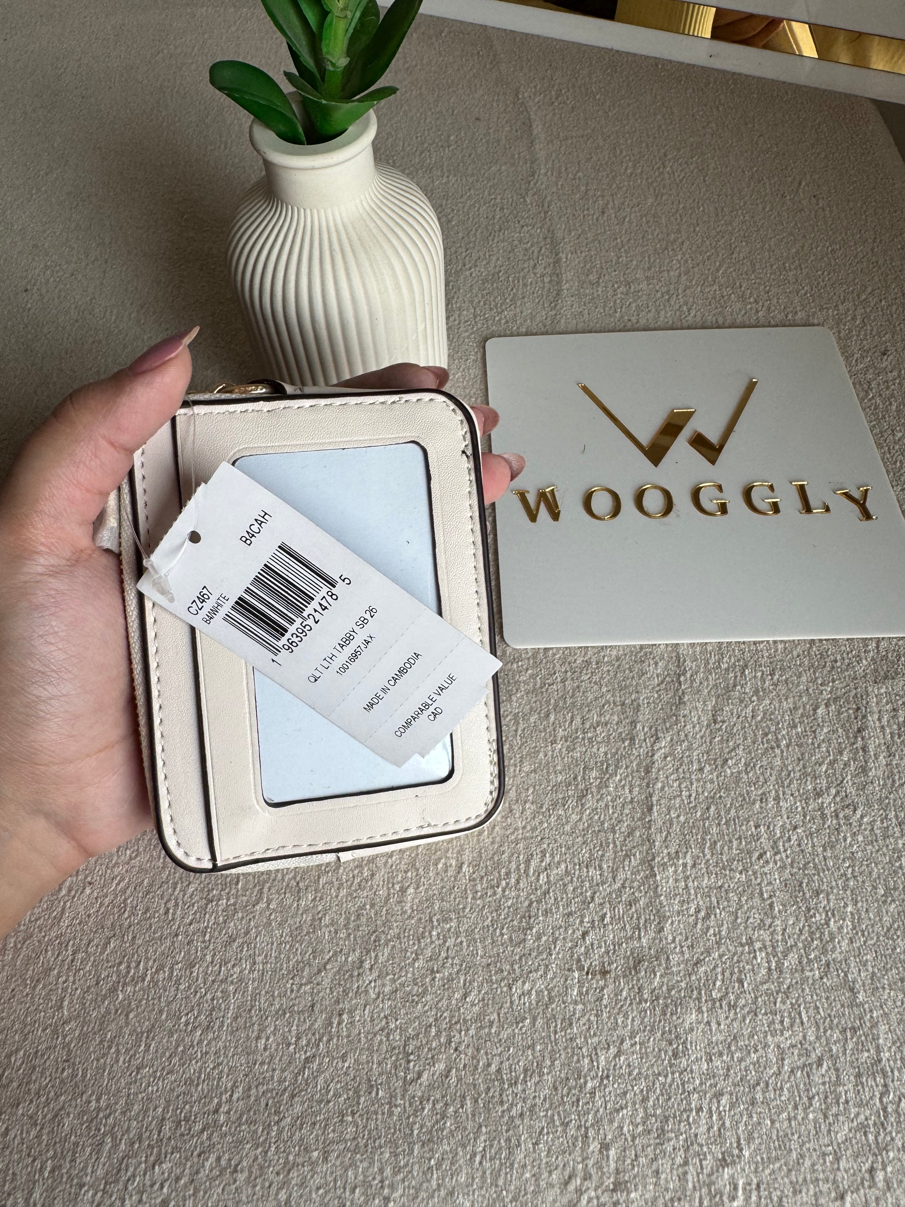 Coach Zip Card Case - Patterned White