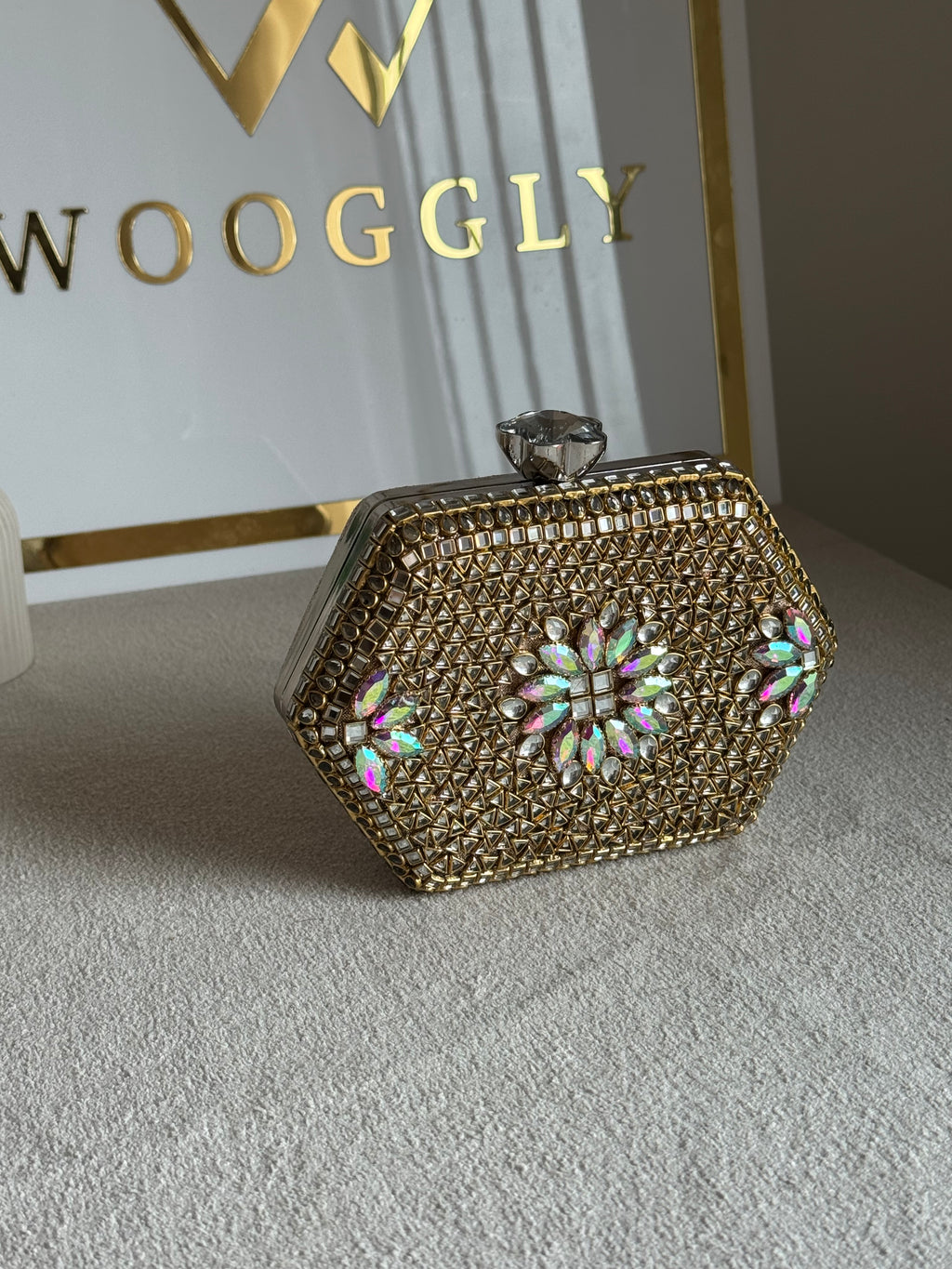 Gulnaar Kundan Clutch - Multi Stone