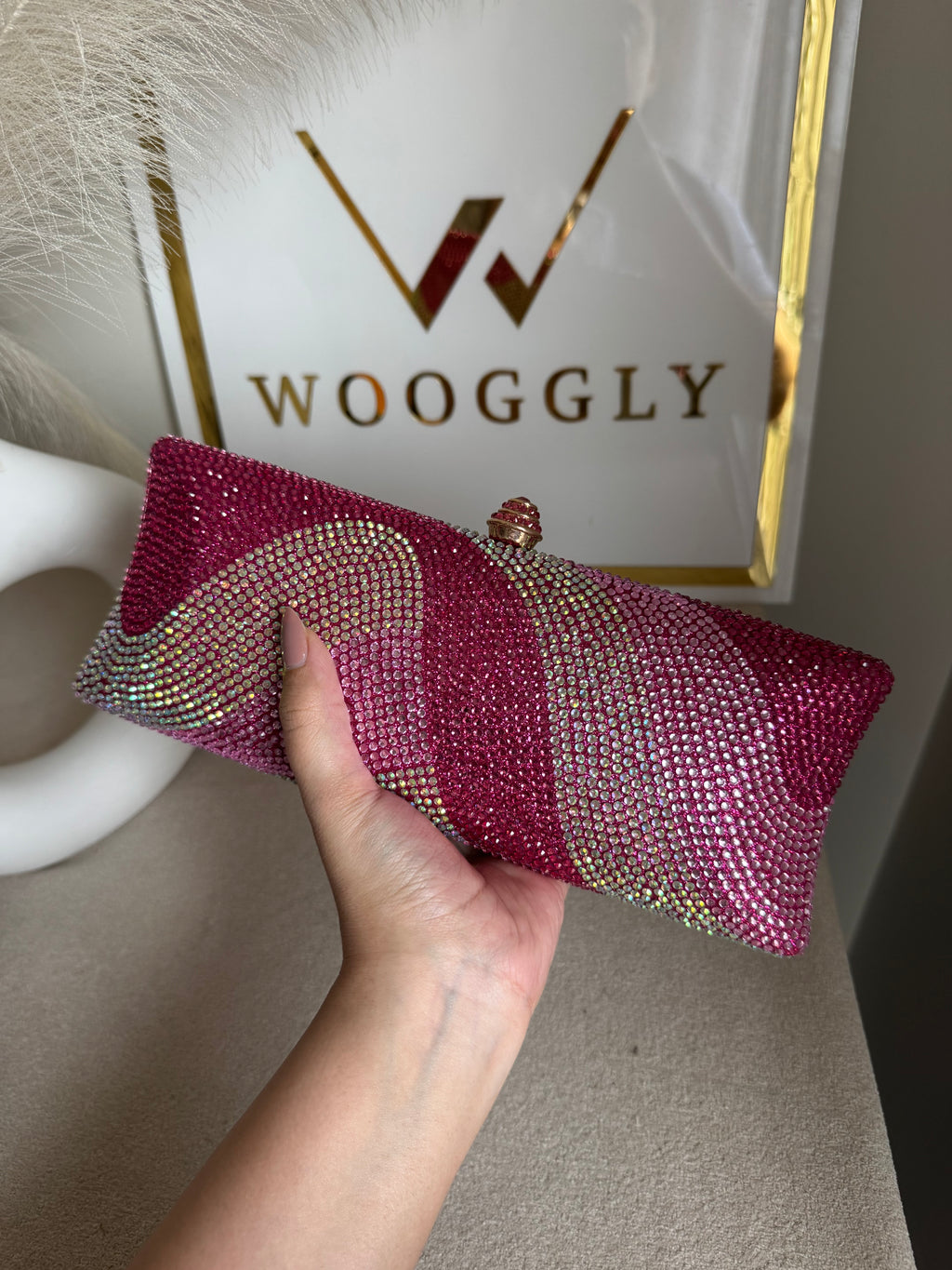 High Quality Élan Clutch - Multi Pink