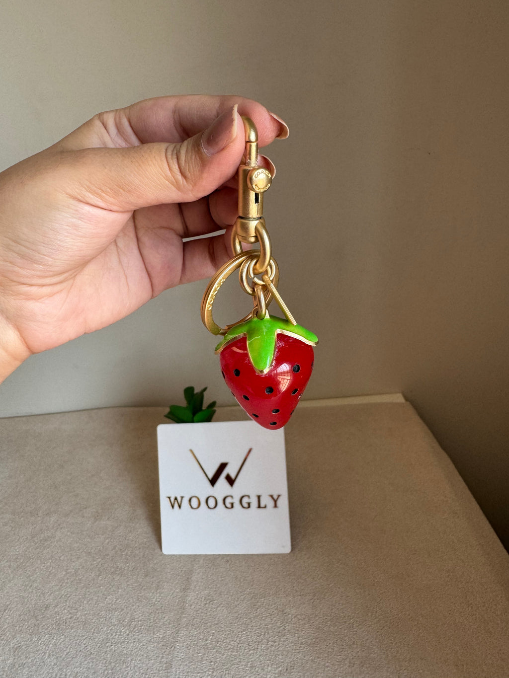 Premium Coach Strawberry Bag Charm
