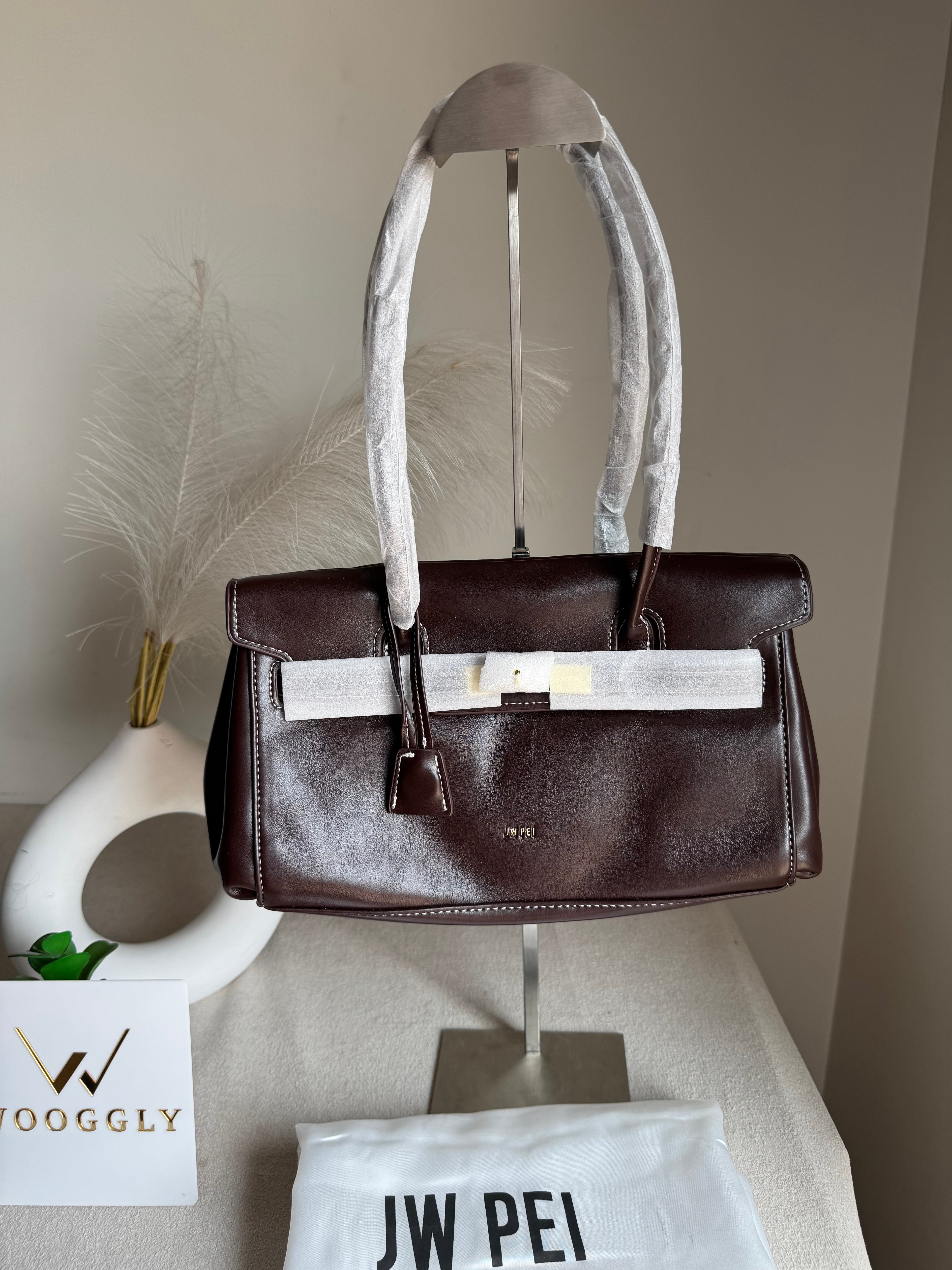 JW PEI High Quality Yara Shoulder Bag - Dark Brown