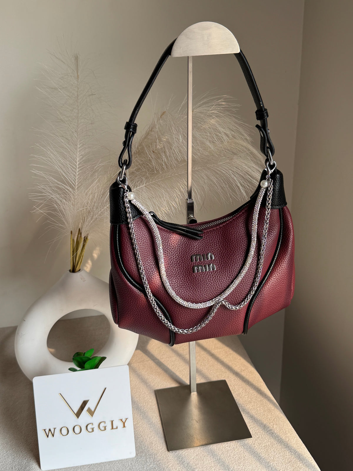 Stylish Min Min Hand Bag Burgundy