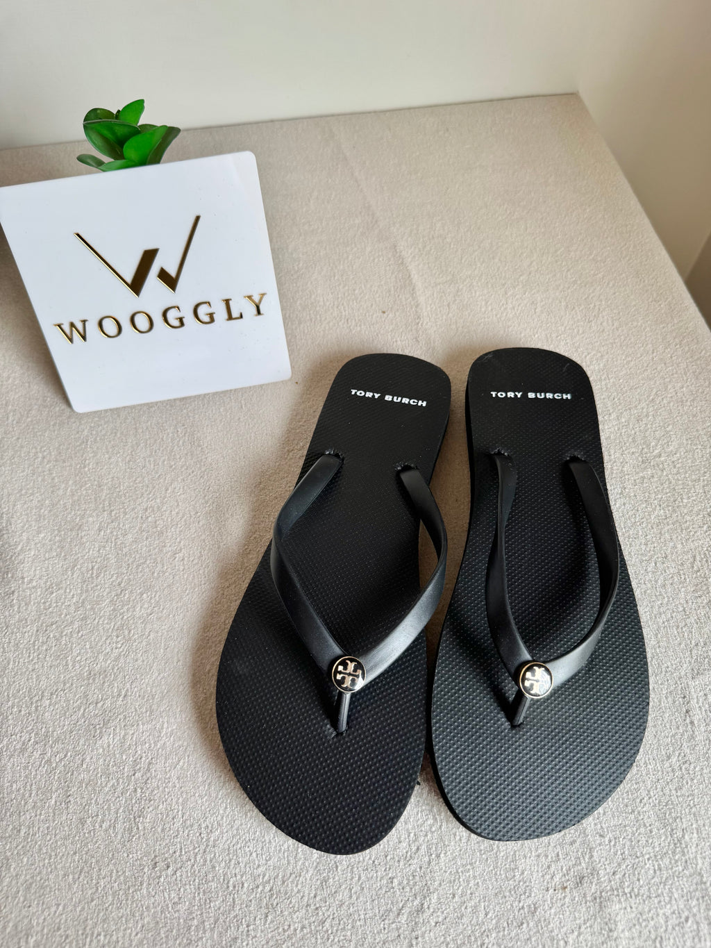 Tory Burch Black Comfy Flip Flops