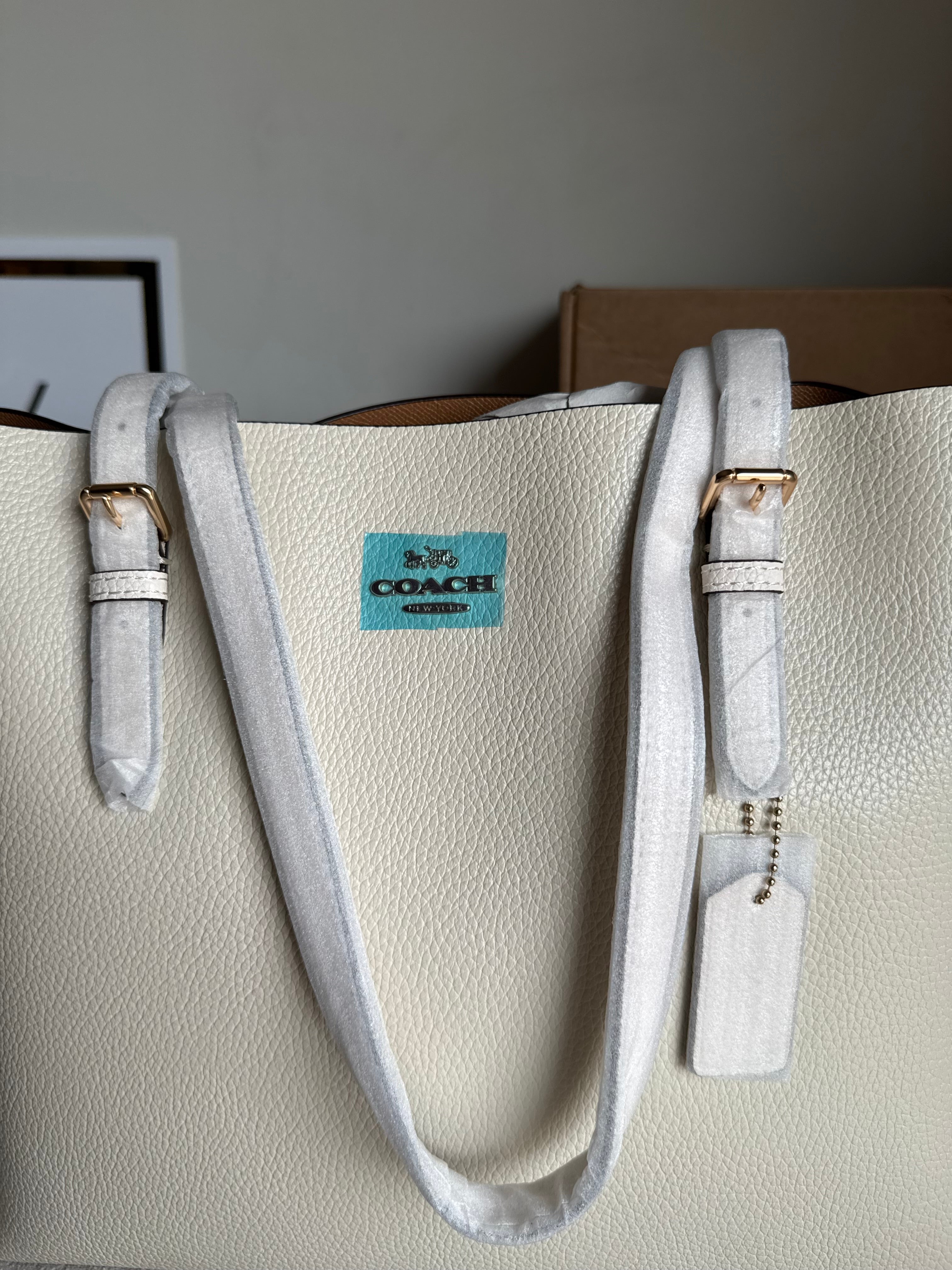 EXTREMELY PREMIUM COACH Mollie Tote Bag - Cream (BOX PACKING)