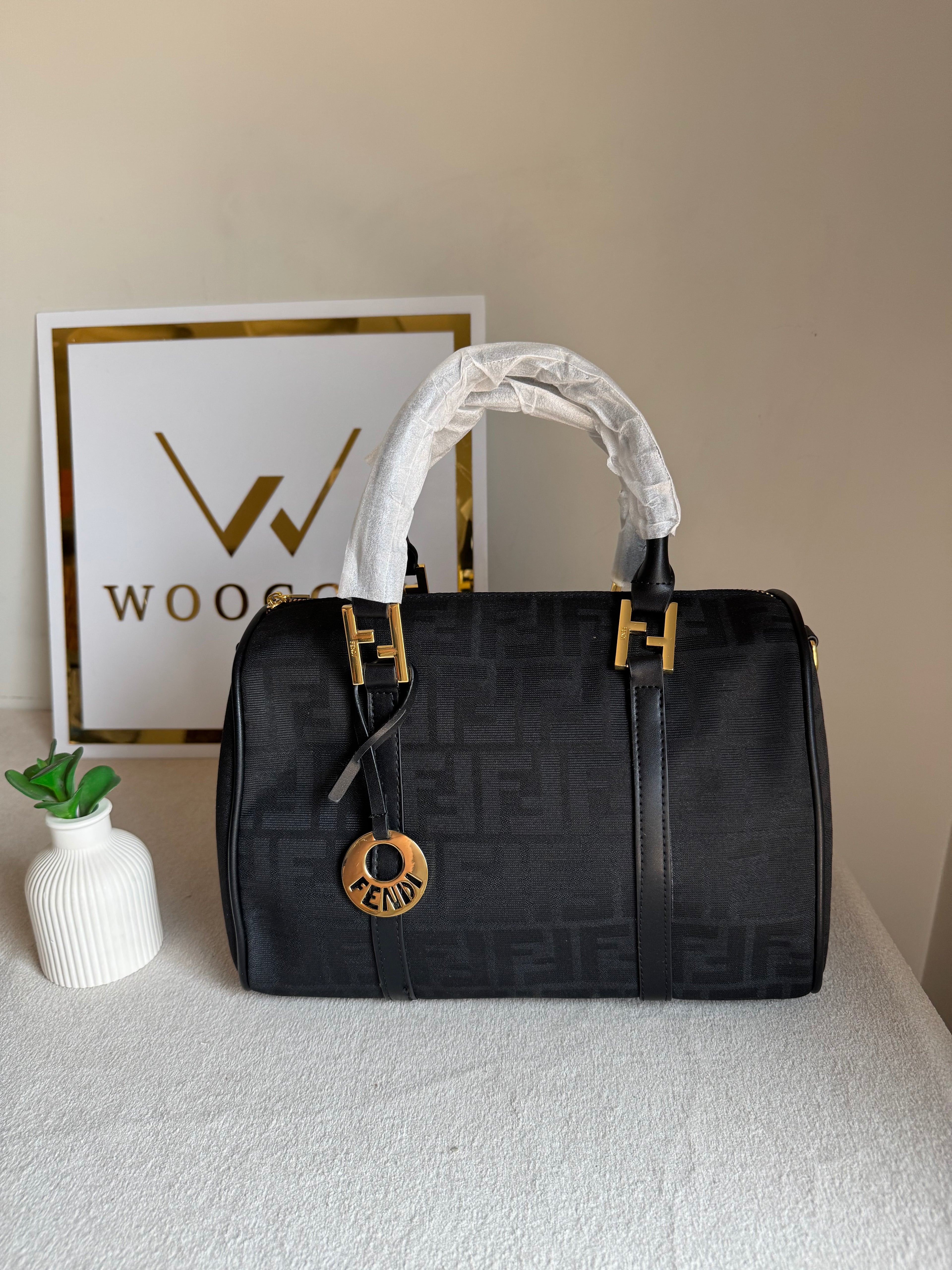 Fendi Signature Hand Bag - Signature Black