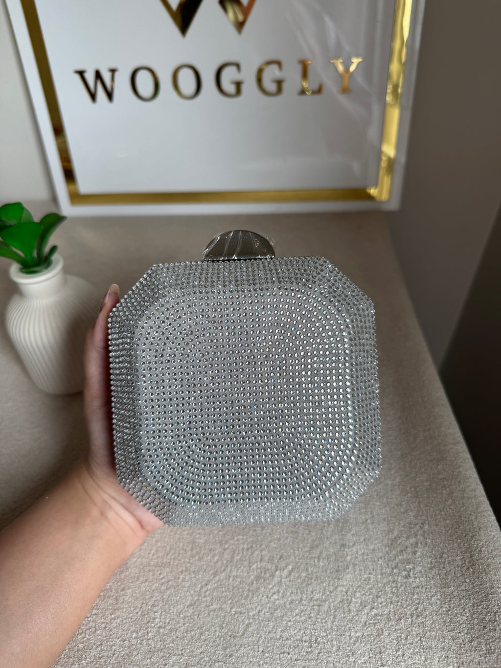 AYLA CLUTCH Silver