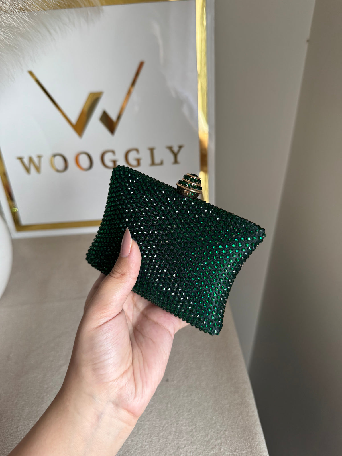 Ella Clutch - Emerald Green