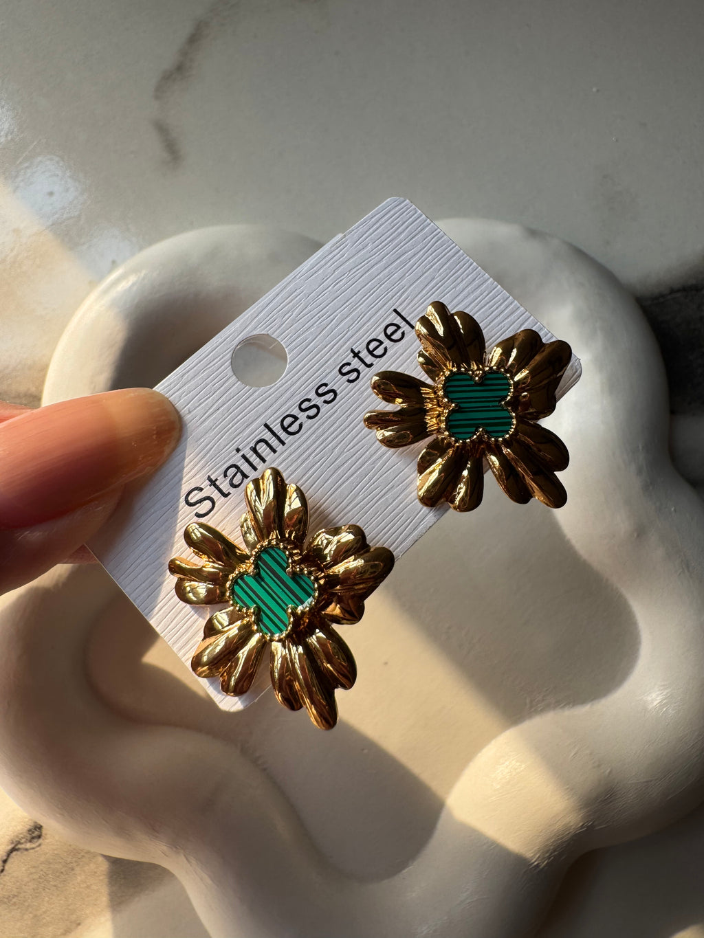 Van Cleef Inspired Turquoise - 18K Gold Plated