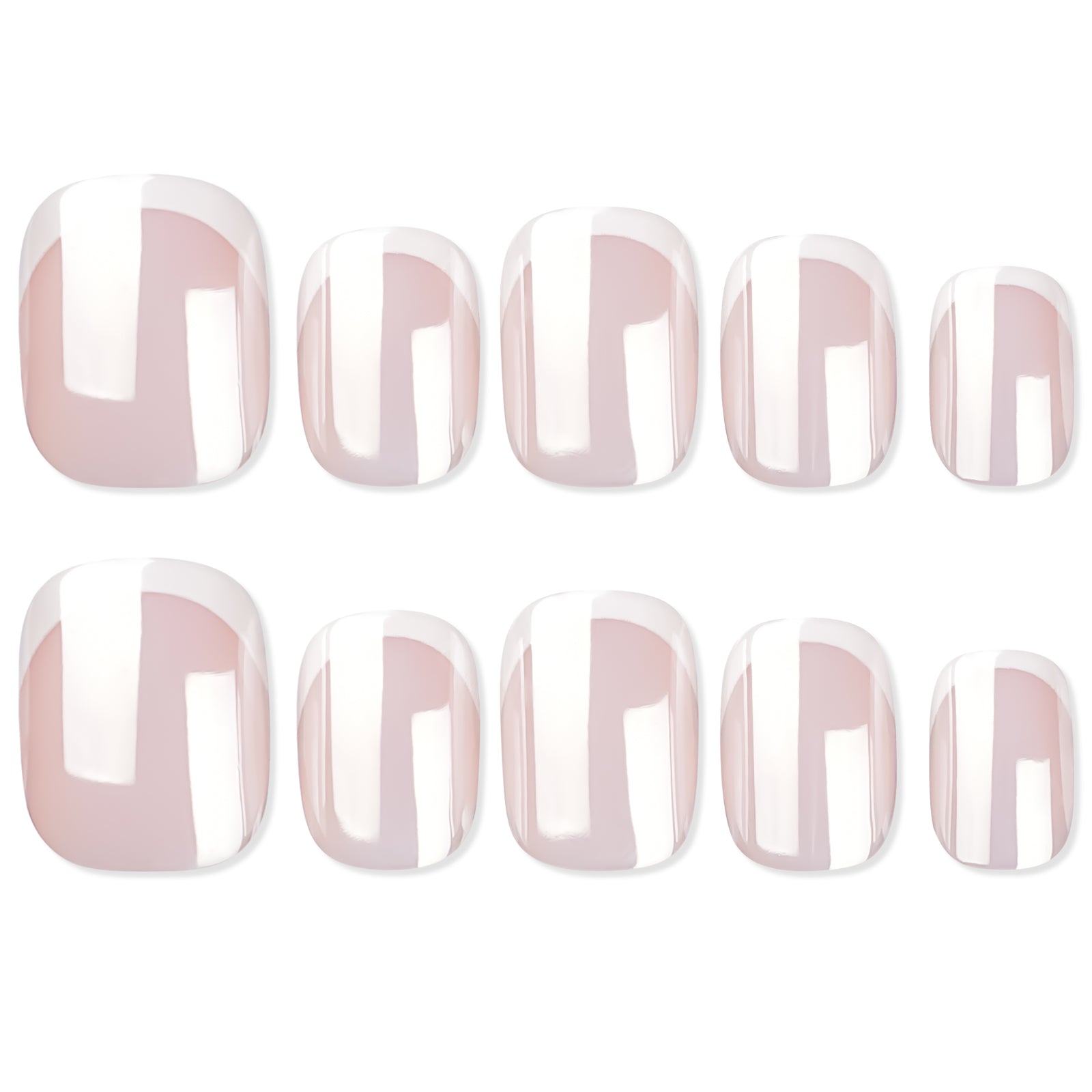 Glow with French Press On Nails - 24 Pieces Complete Kit