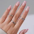 Pretty Pink Press On Nails - 24 Pieces Complete Kit
