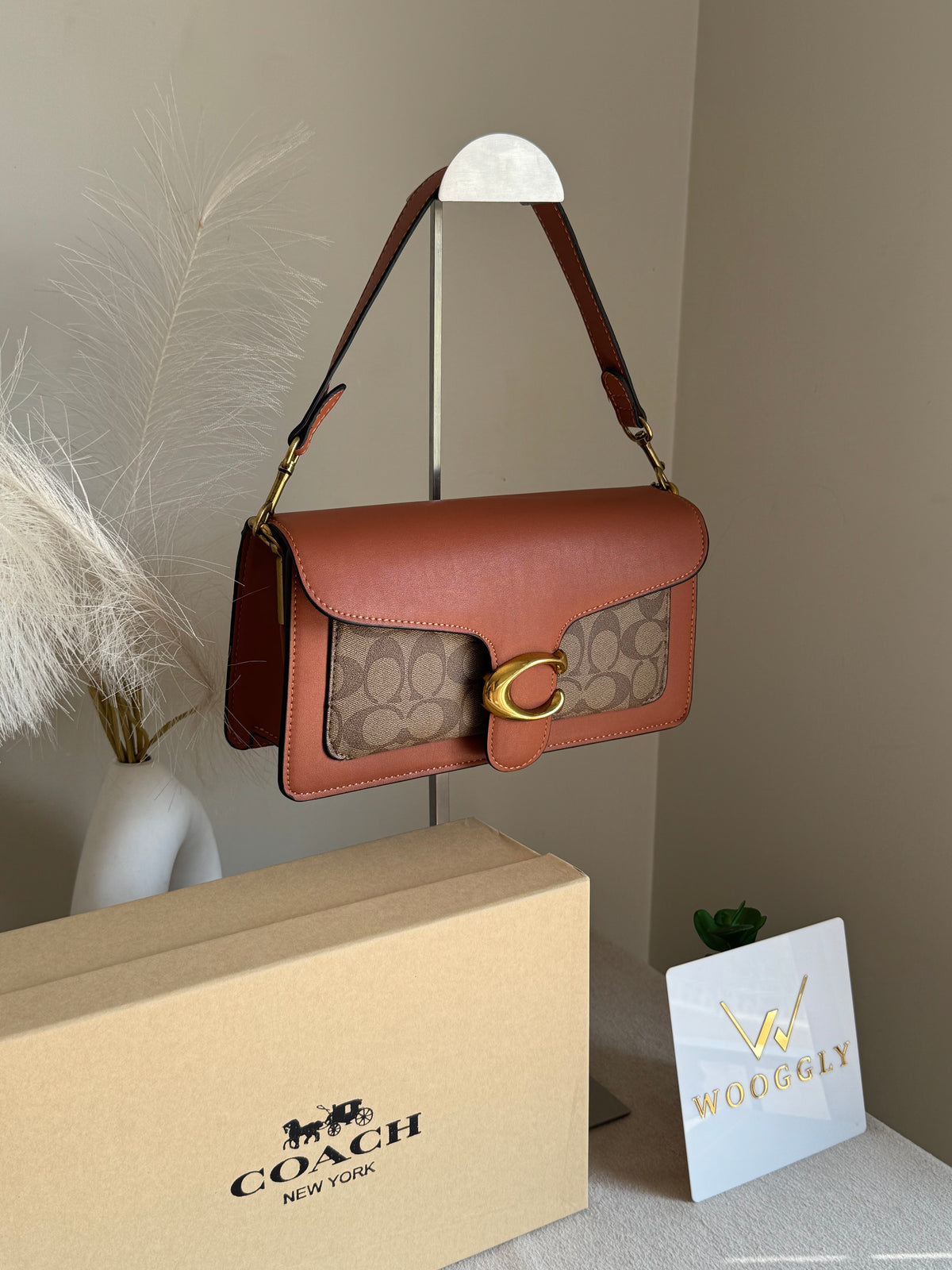 COACH TABBY 26 Apricot Brown Decent Quality - BOX PACKING