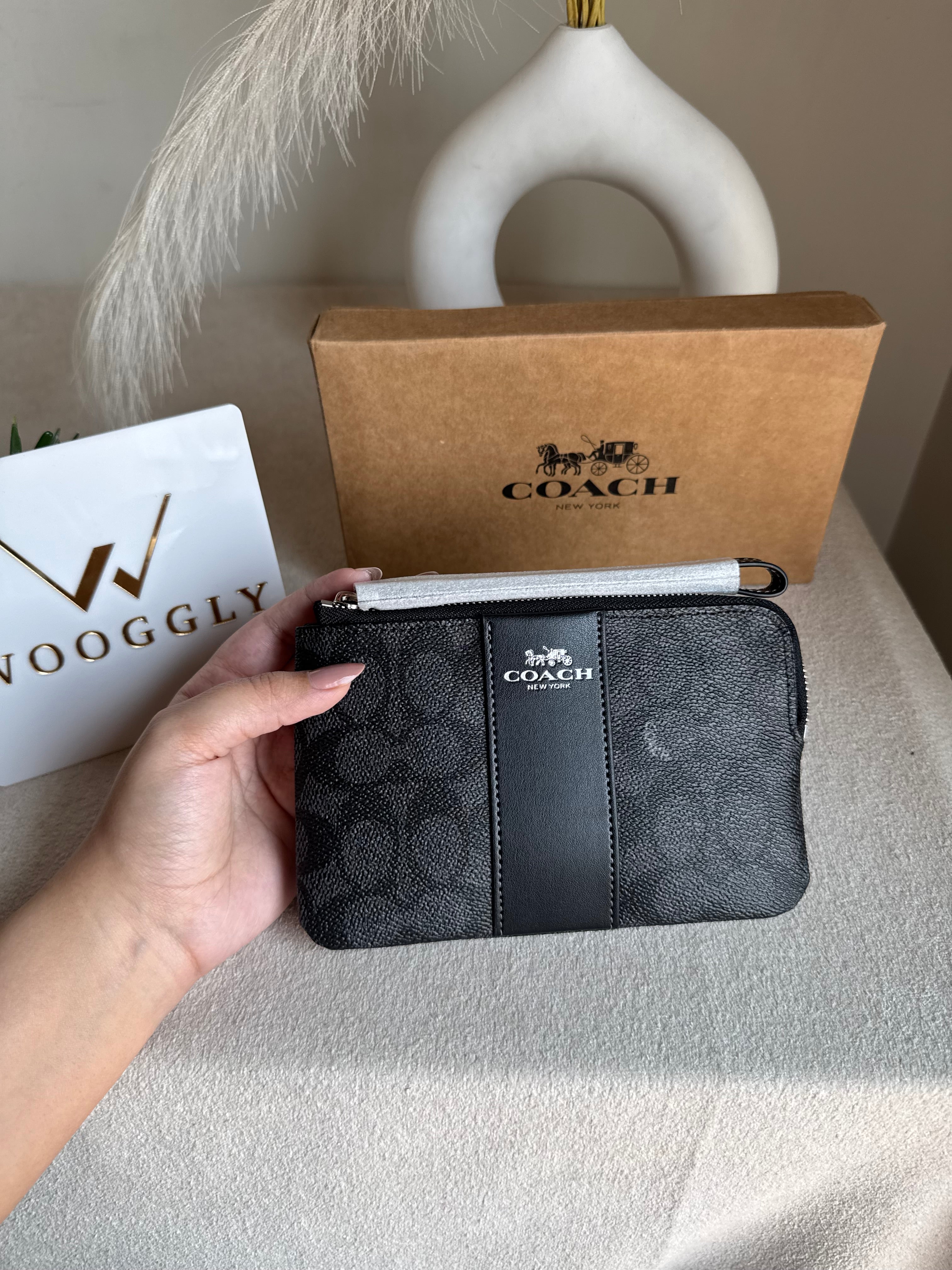 High Quality Wristlet - Signature Canvas Black