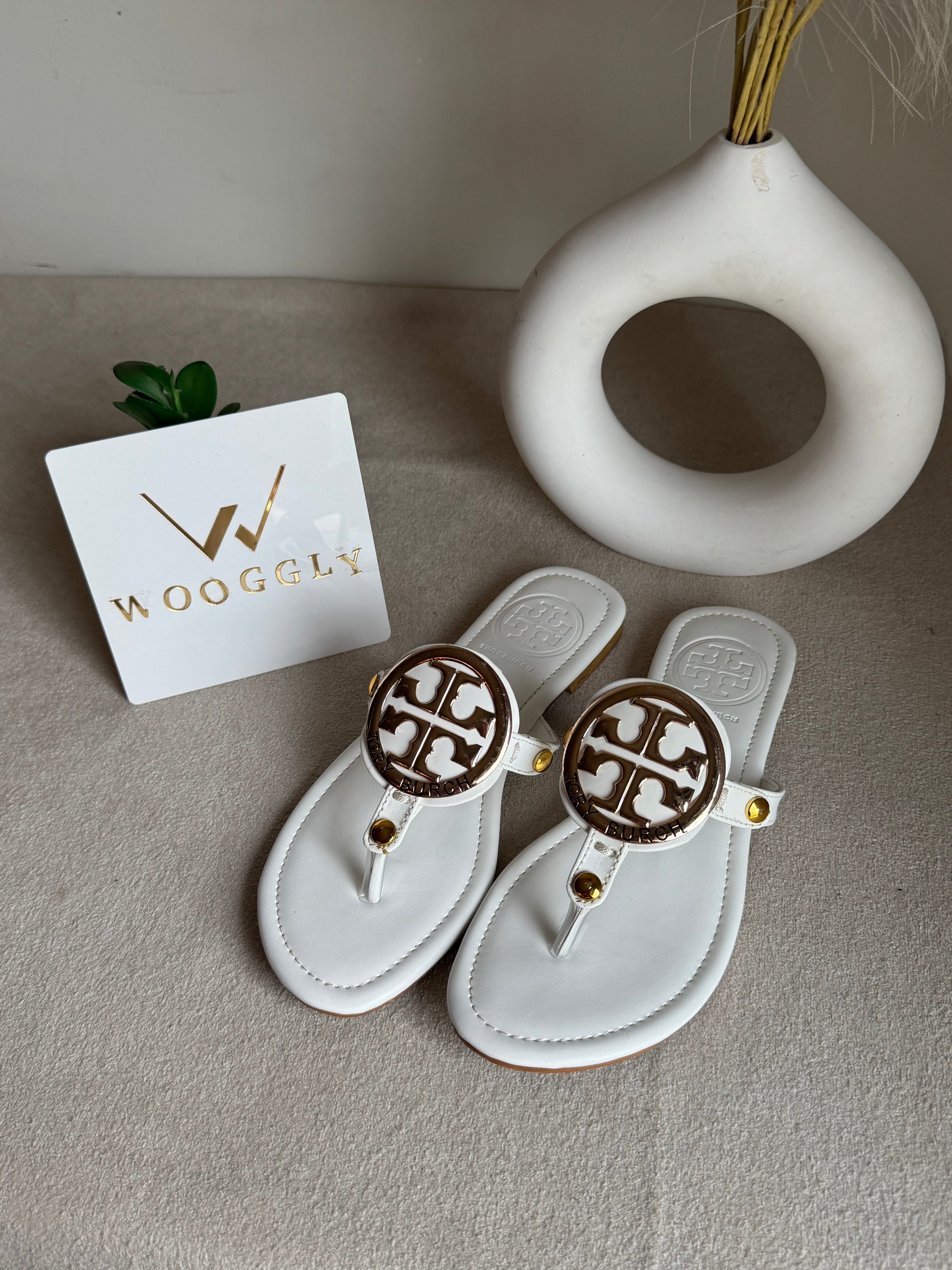 Viral Tory Burch Slides White