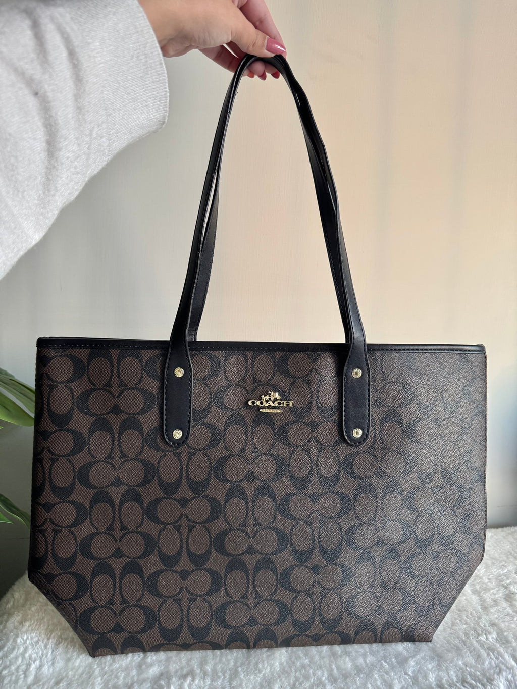 COACH TOTE BAG PREMIUM (Signature Brown) - BOX PACKING