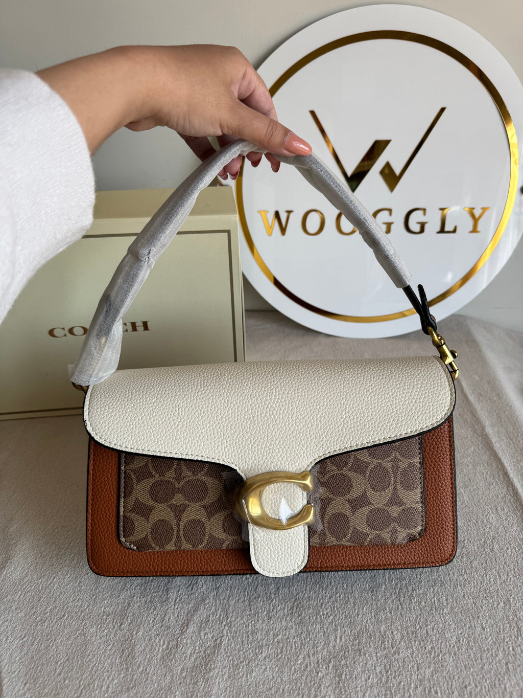 COACH TABBY EXCLUSIVE (Brown & Cream) - BOX PACKING