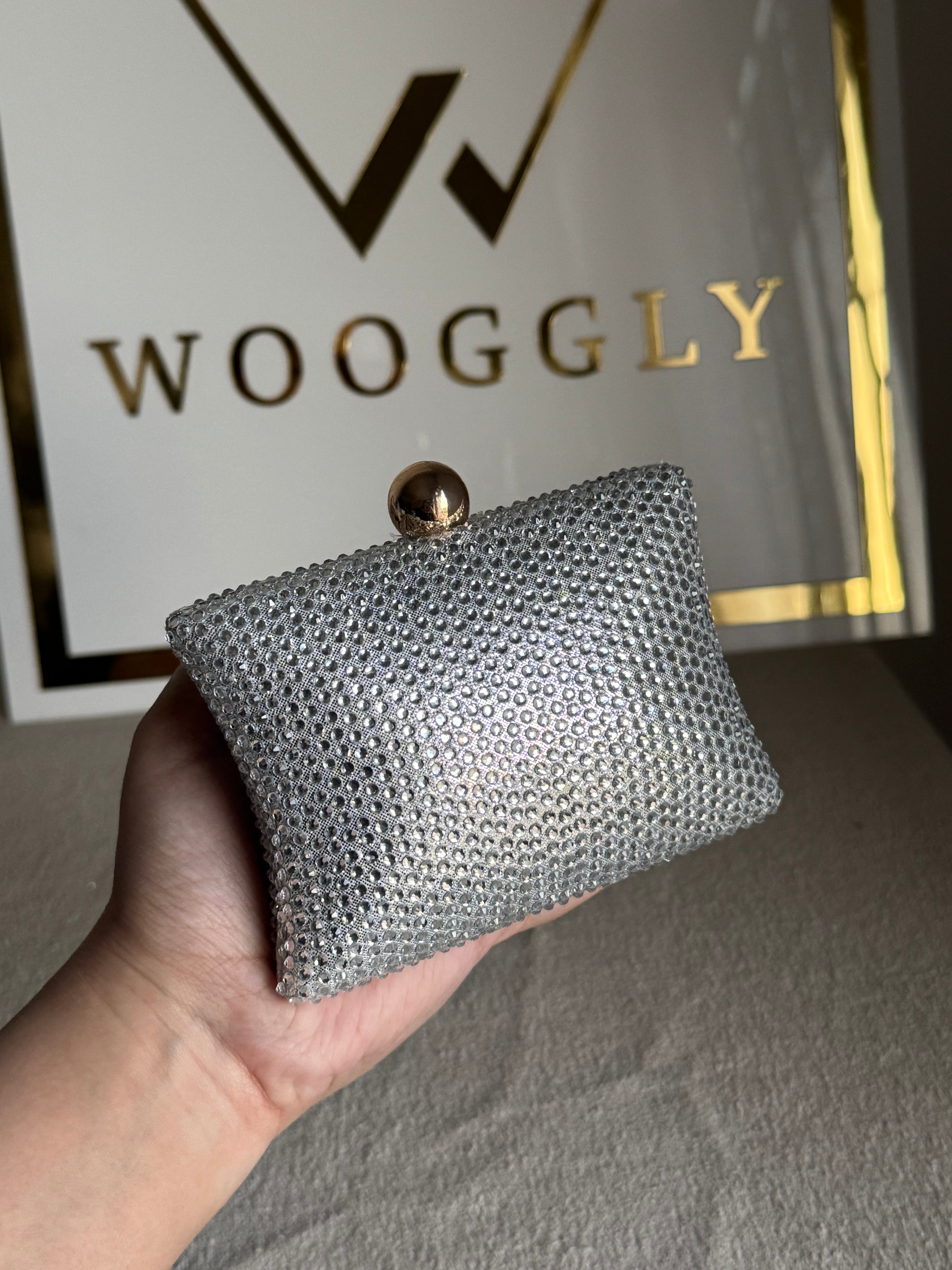 Muse Swarovski Clutch - Silver
