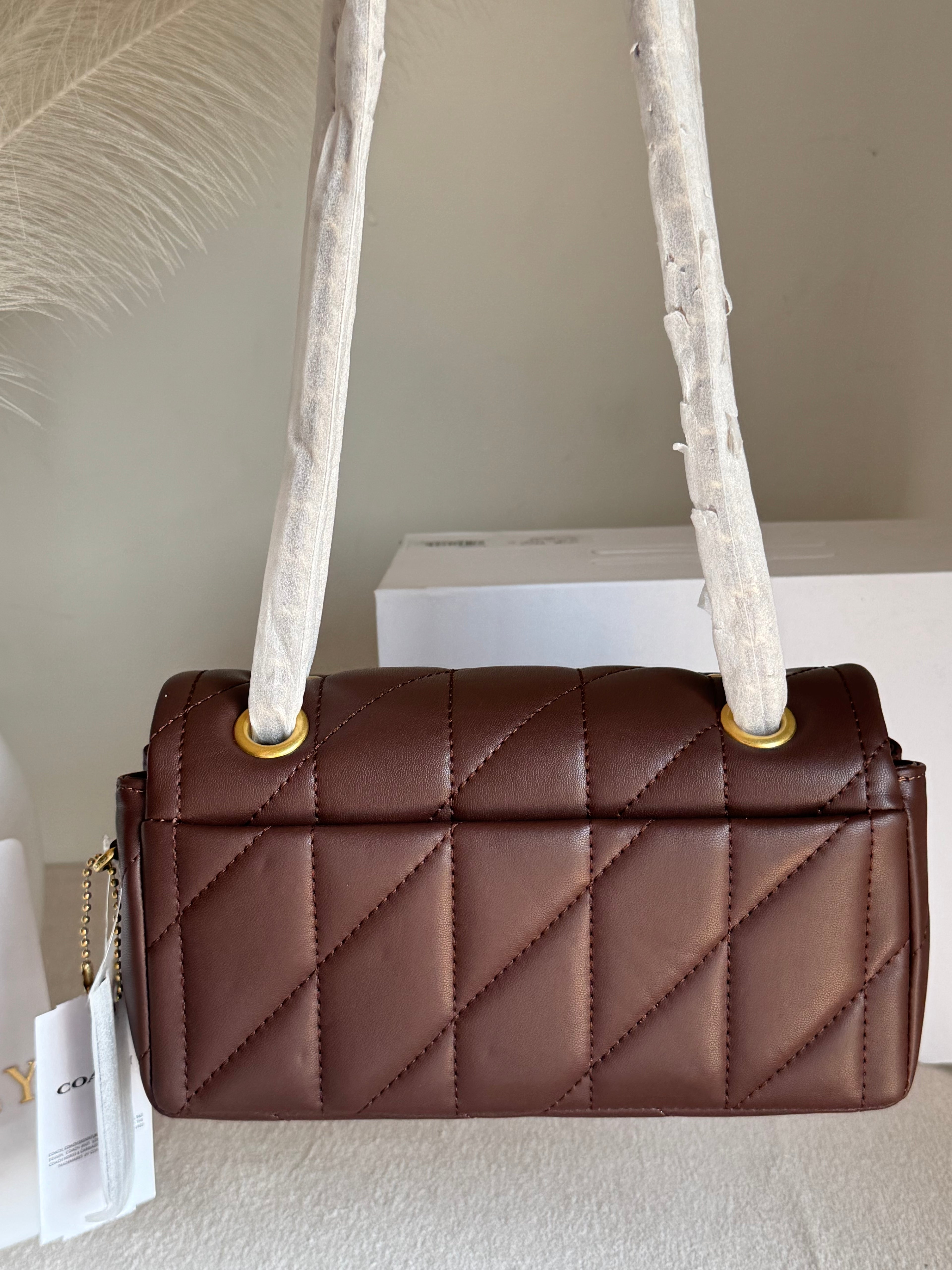 Mini COACH Quilted Tabby (Chocolate Brown) - BOX PACKING