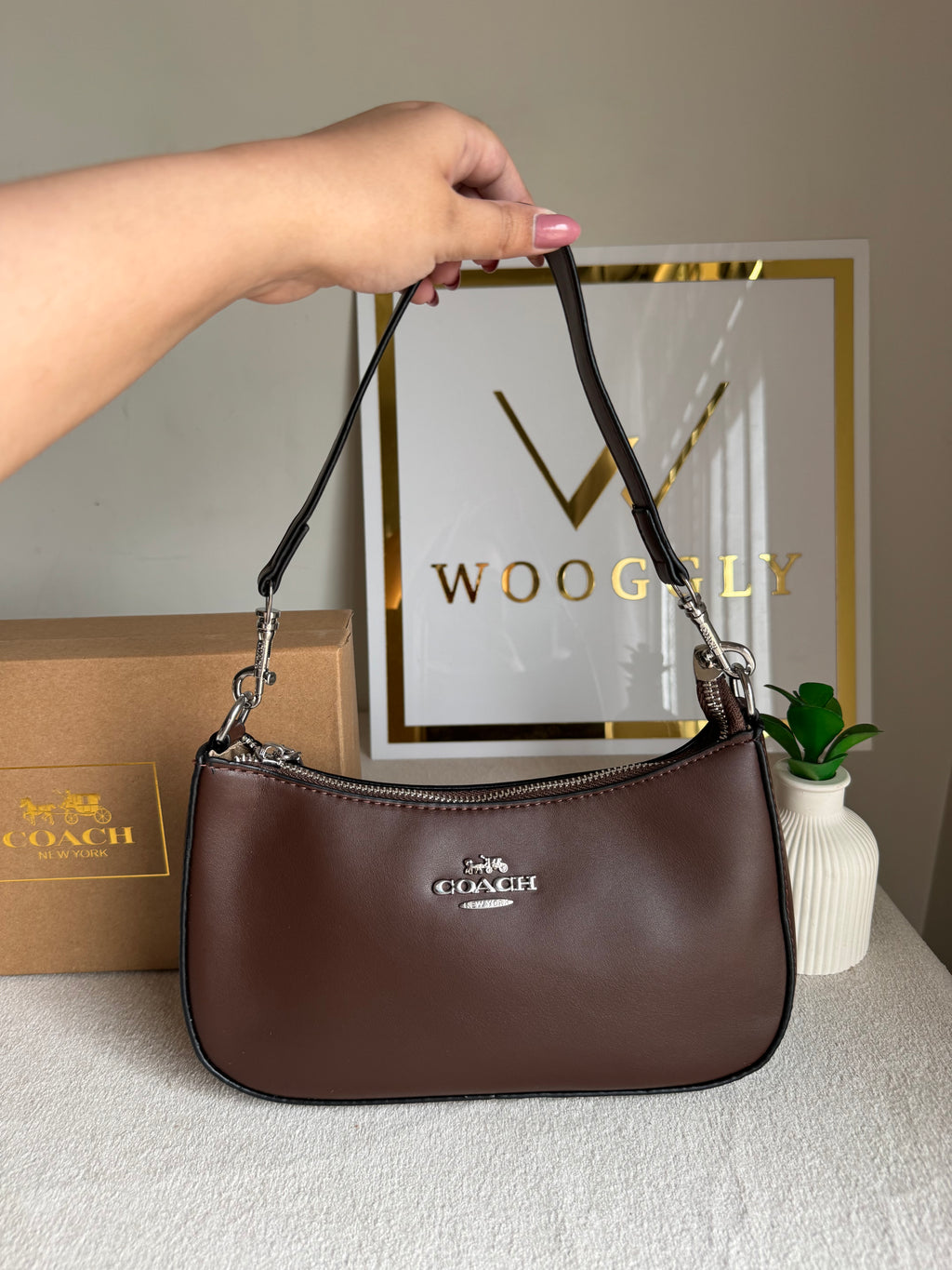 COACH TERI PREMIUM (Chocolate Brown) - BOX PACKING