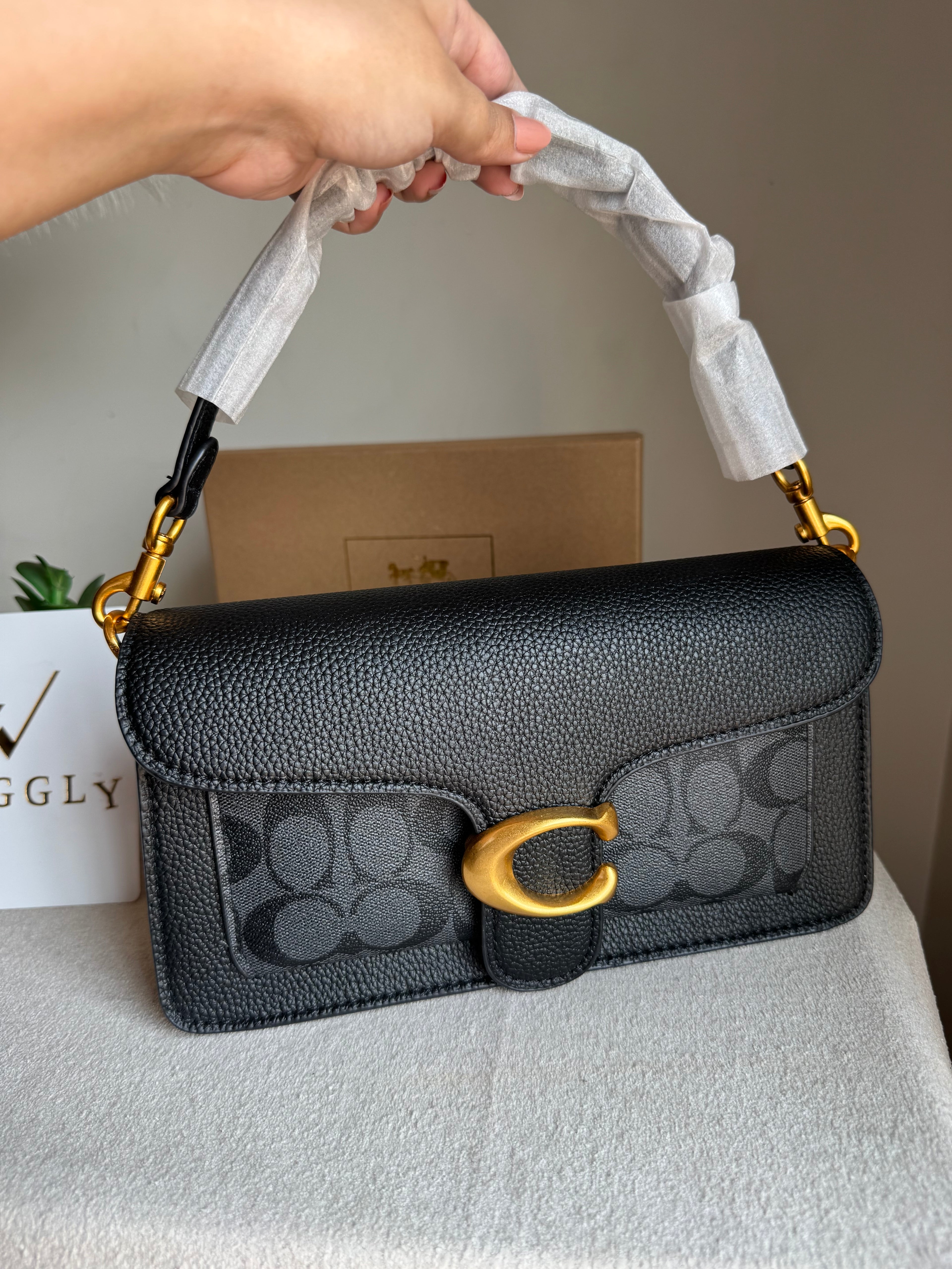 COACH TABBY Black & Grey Good Quality -  BOX PACKING