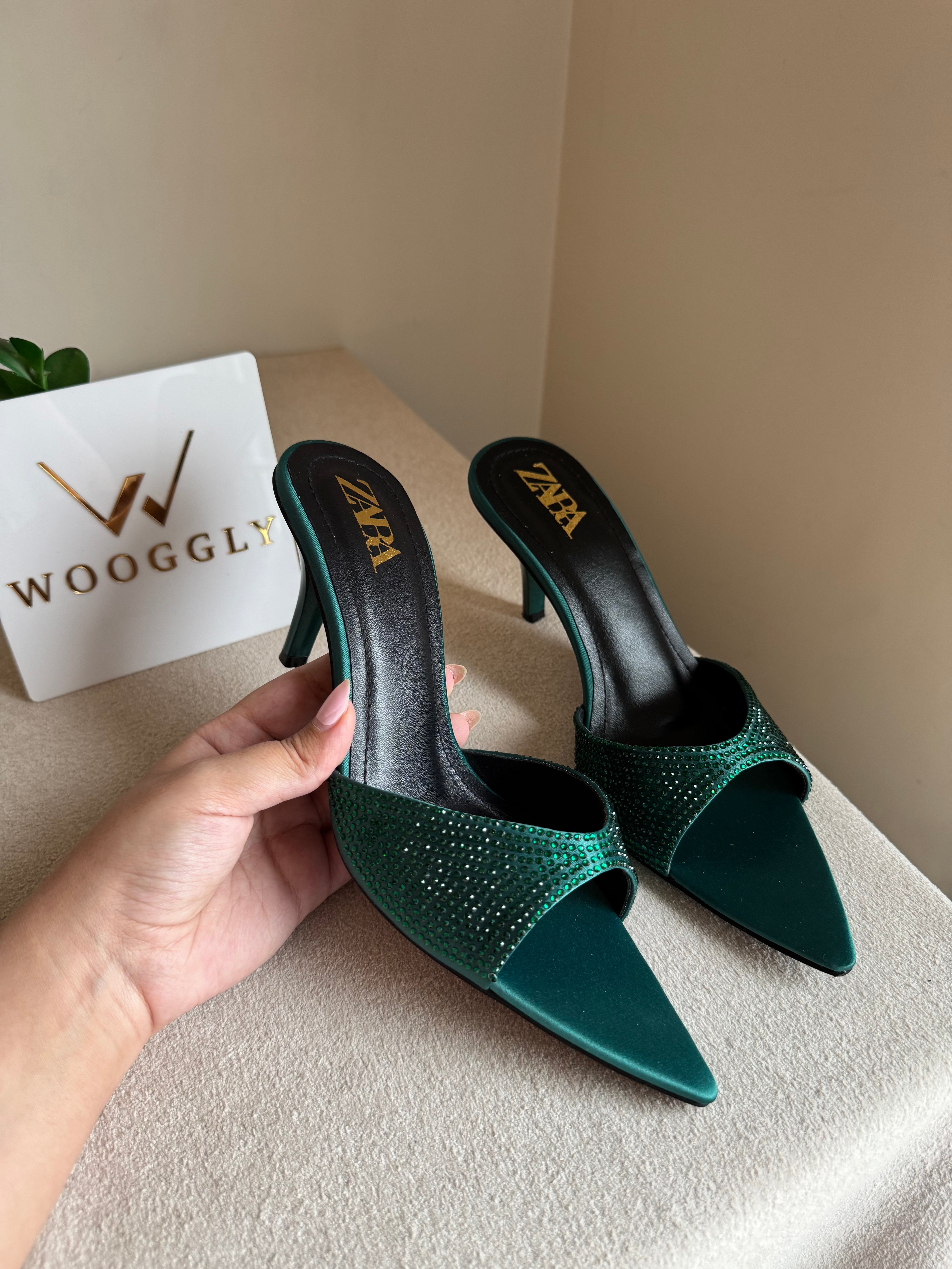 Bling Zara Heels - Green