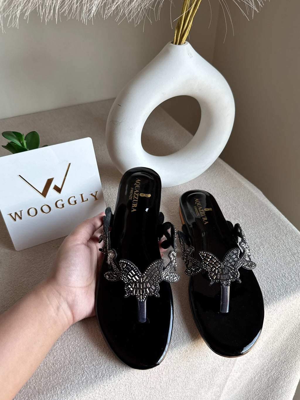 Aquazzura Pretty Slides - Black