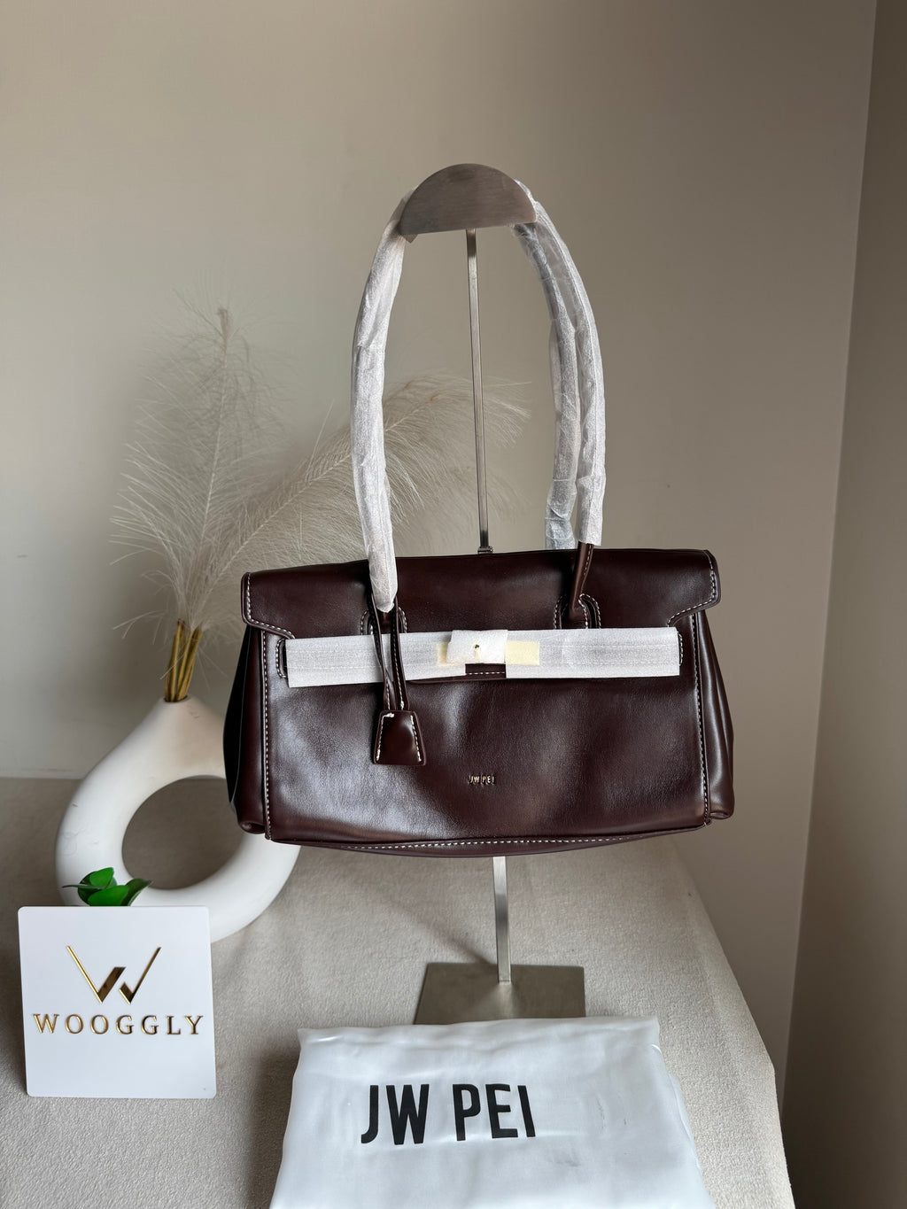 JW PEI High Quality Yara Shoulder Bag - Dark Brown