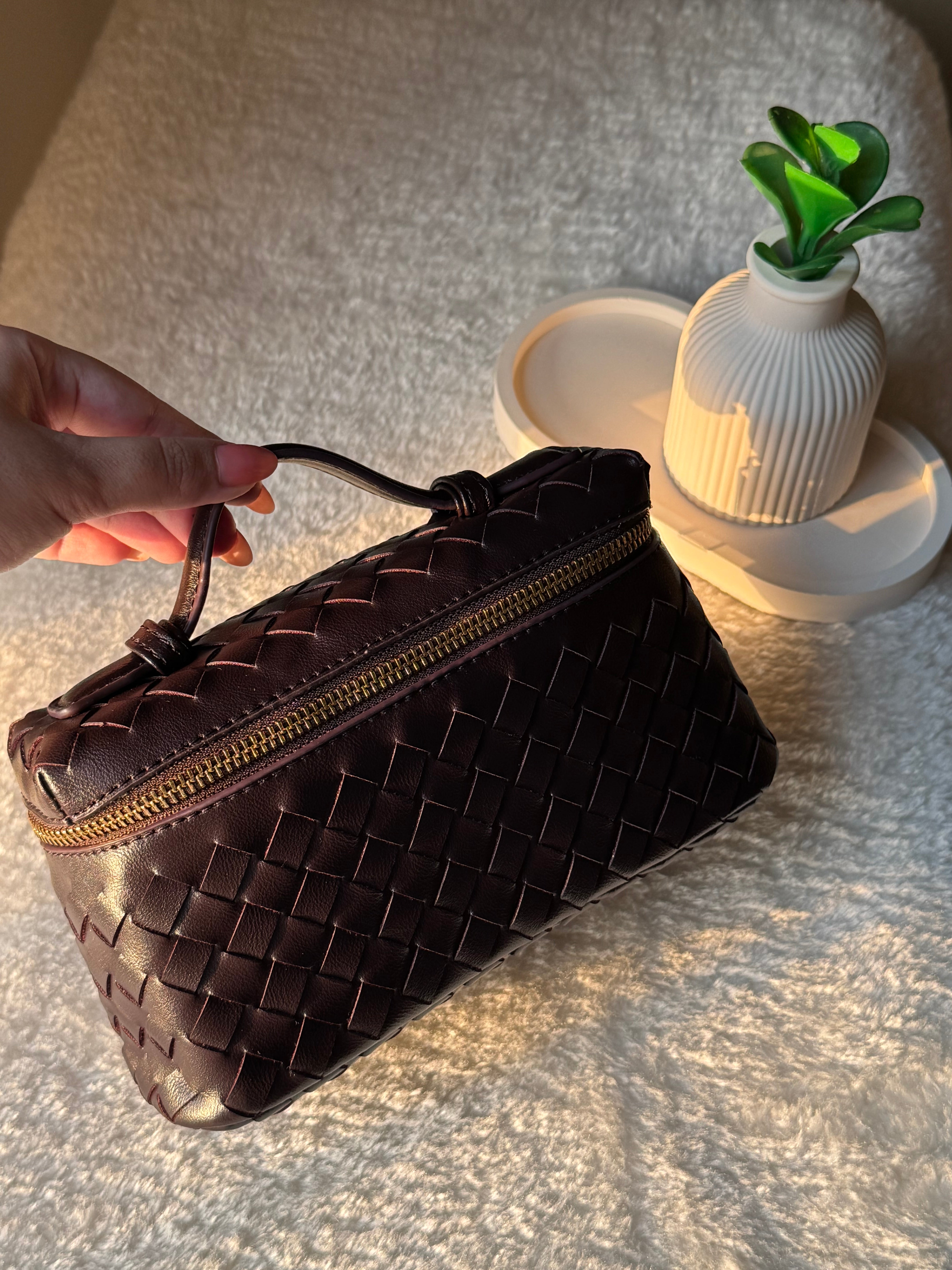 JW Pie Woven Bag with Long Strap (Magenta Purple)