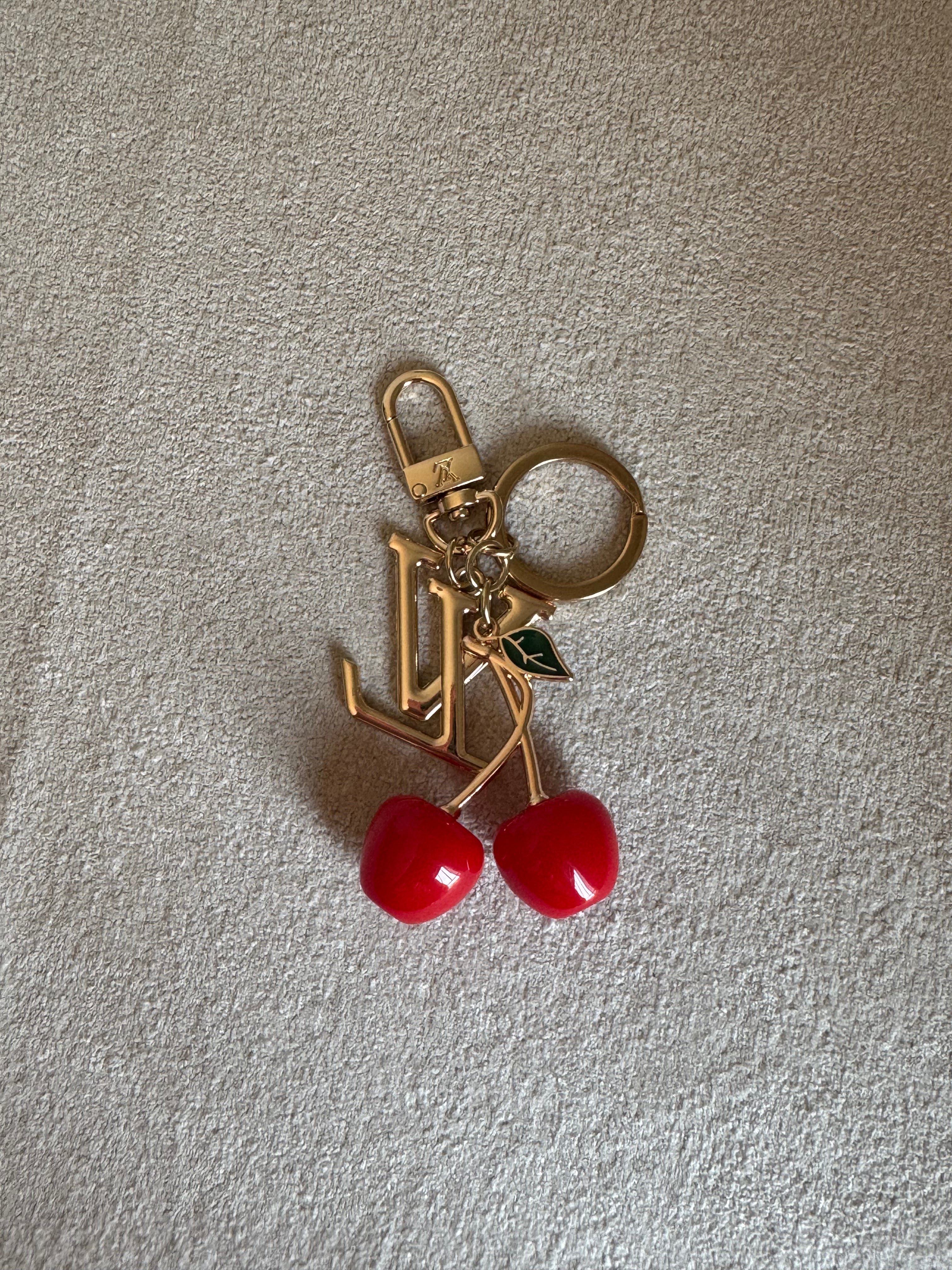 Premium LV Cherries Bag Charm