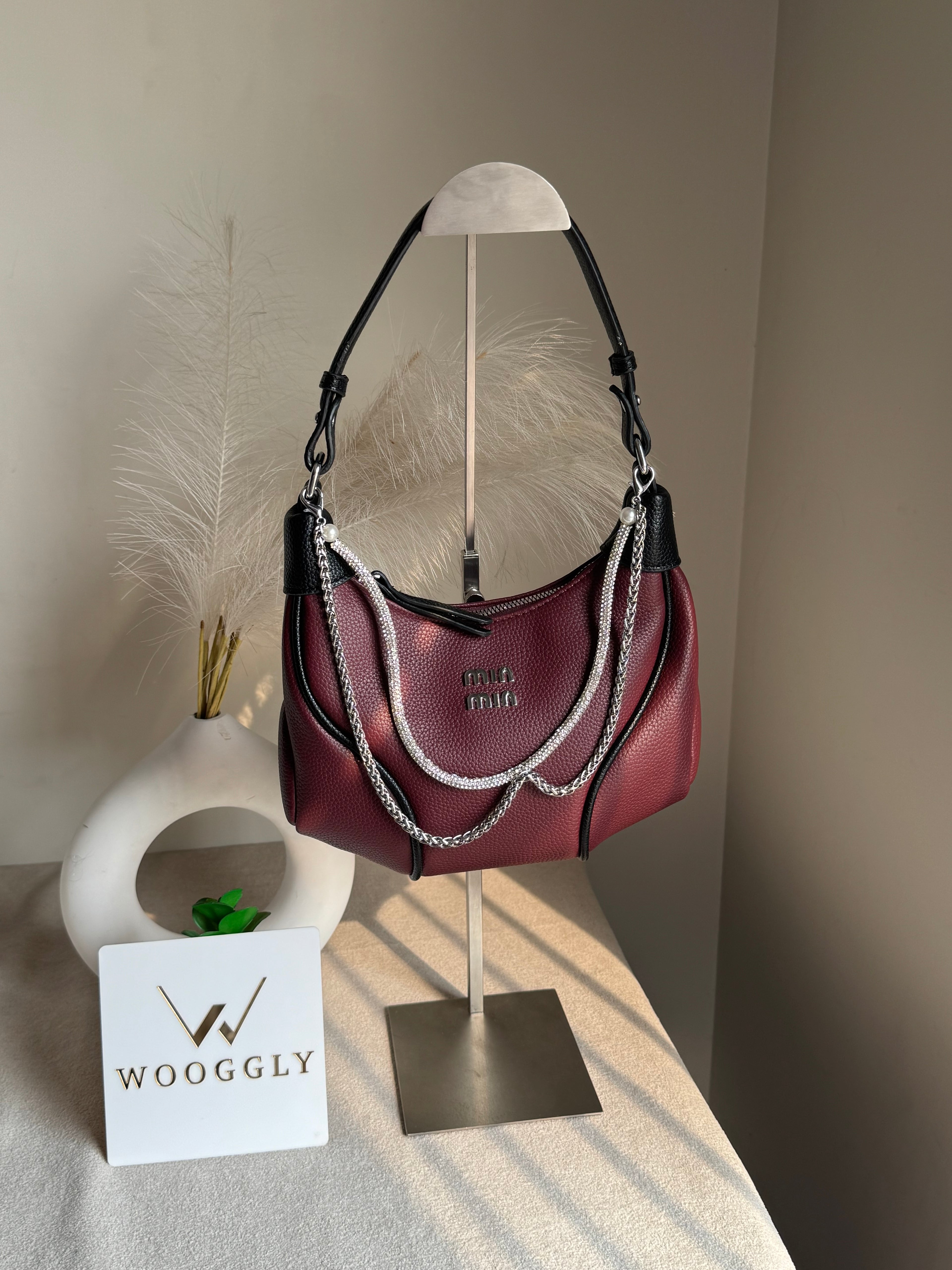 Stylish Min Min Hand Bag Burgundy