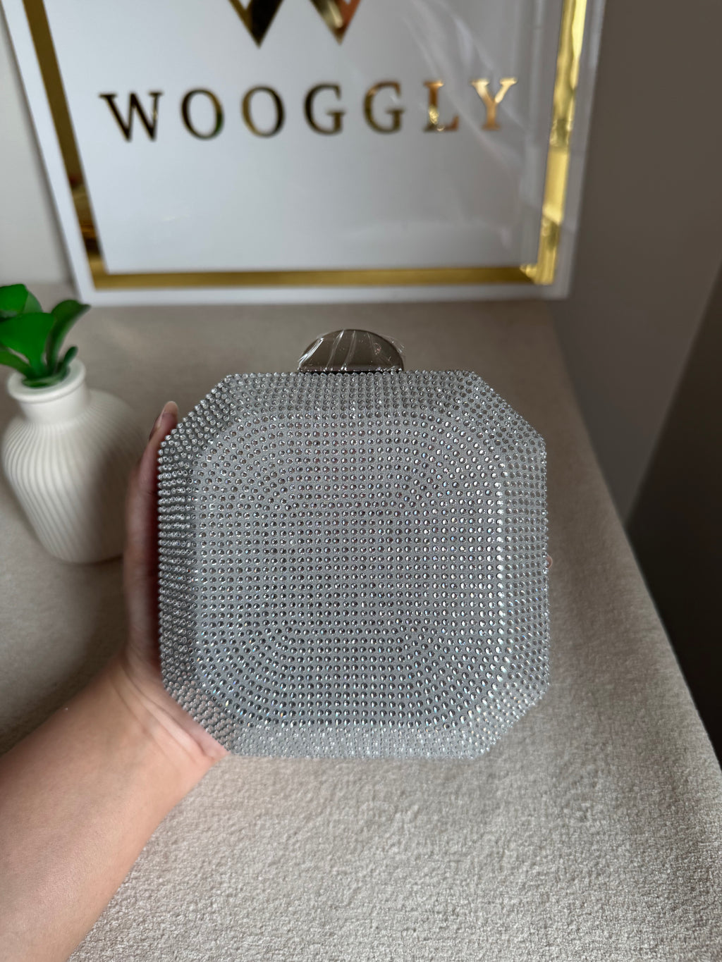 AYLA CLUTCH Silver