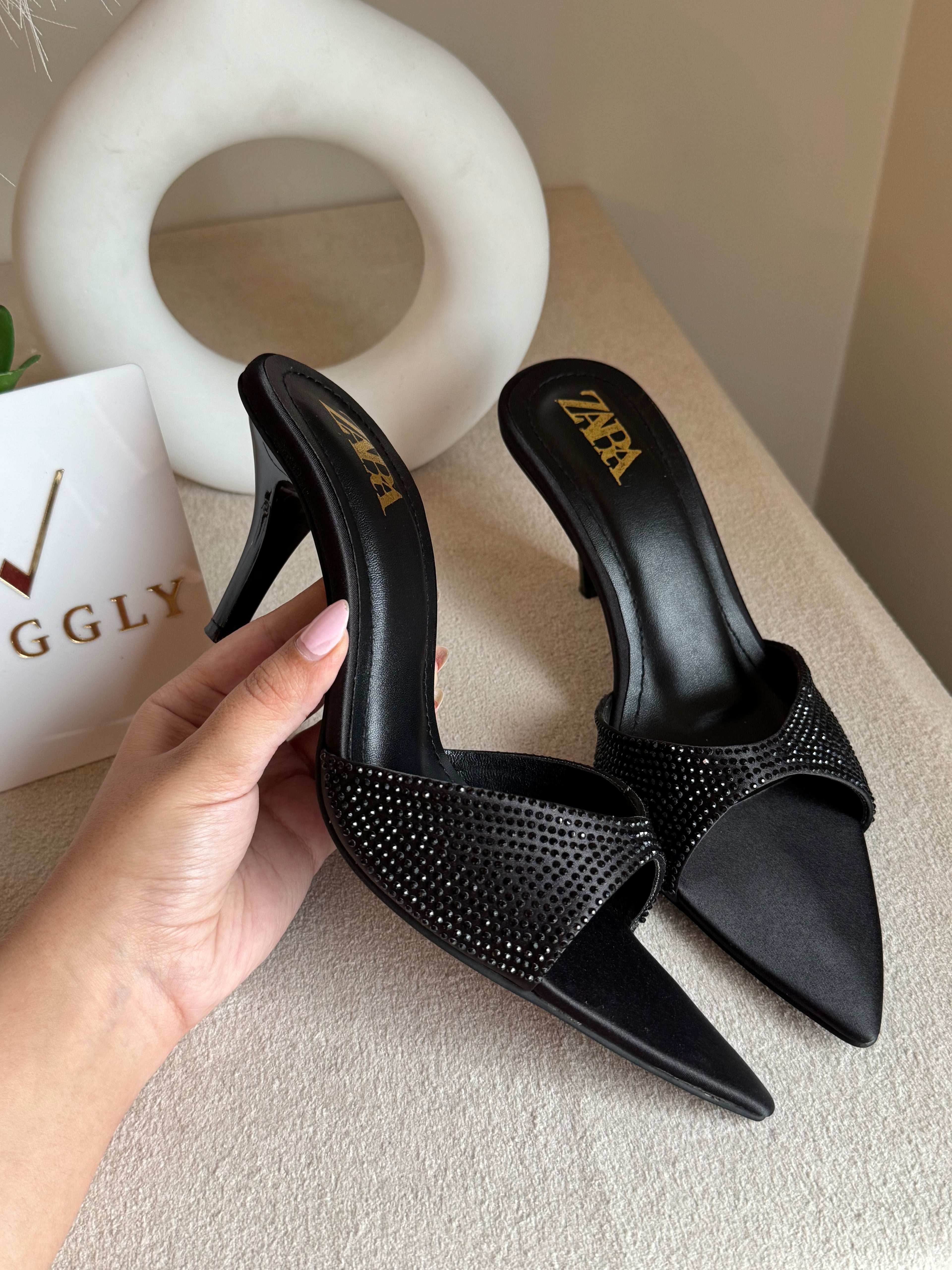 Bling Zara Heels - Black