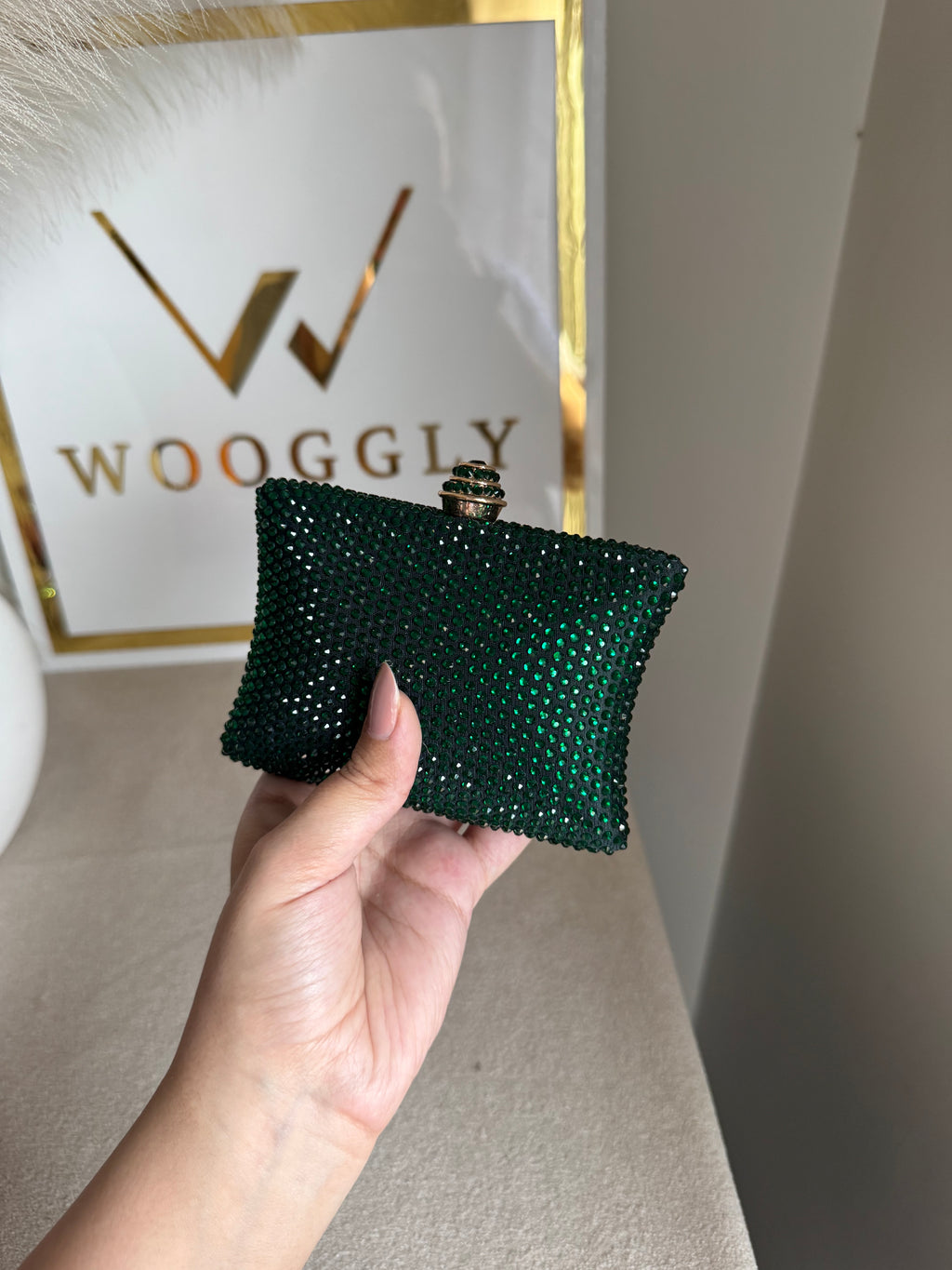 Ella Clutch - Emerald Green