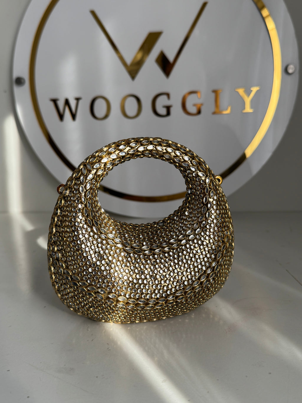 Viral Kundan Clutch with Chain