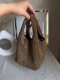 Party Wear Rhinestone Bucket Bag - Champagne