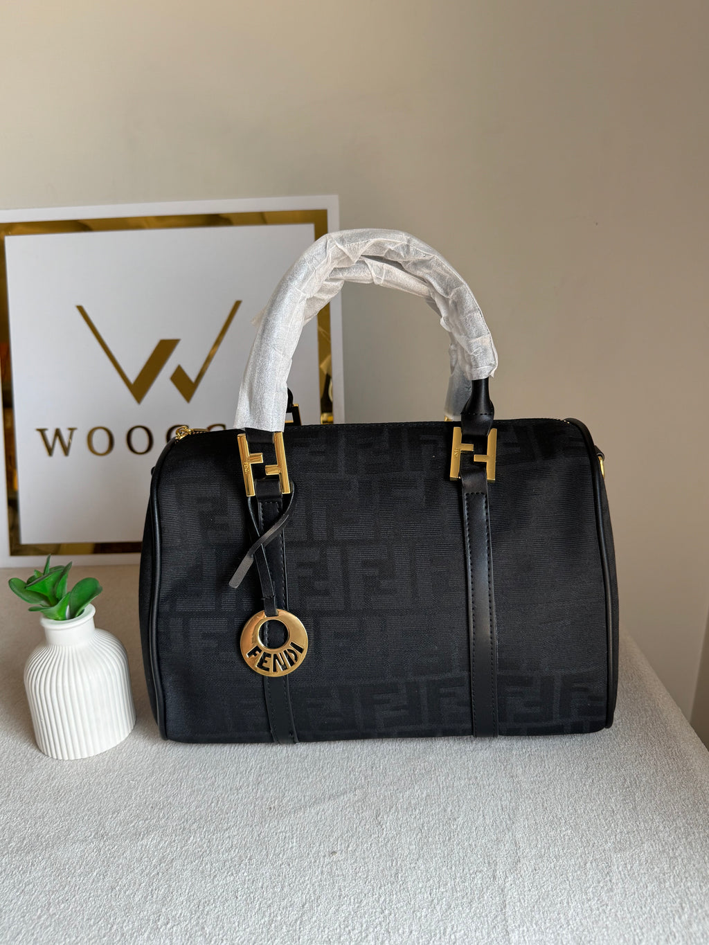 Fendi Signature Hand Bag - Signature Black