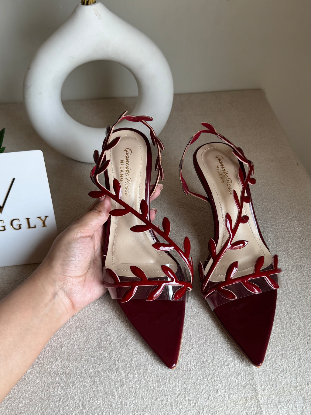 Gianvitto Rossi Heels Maroon