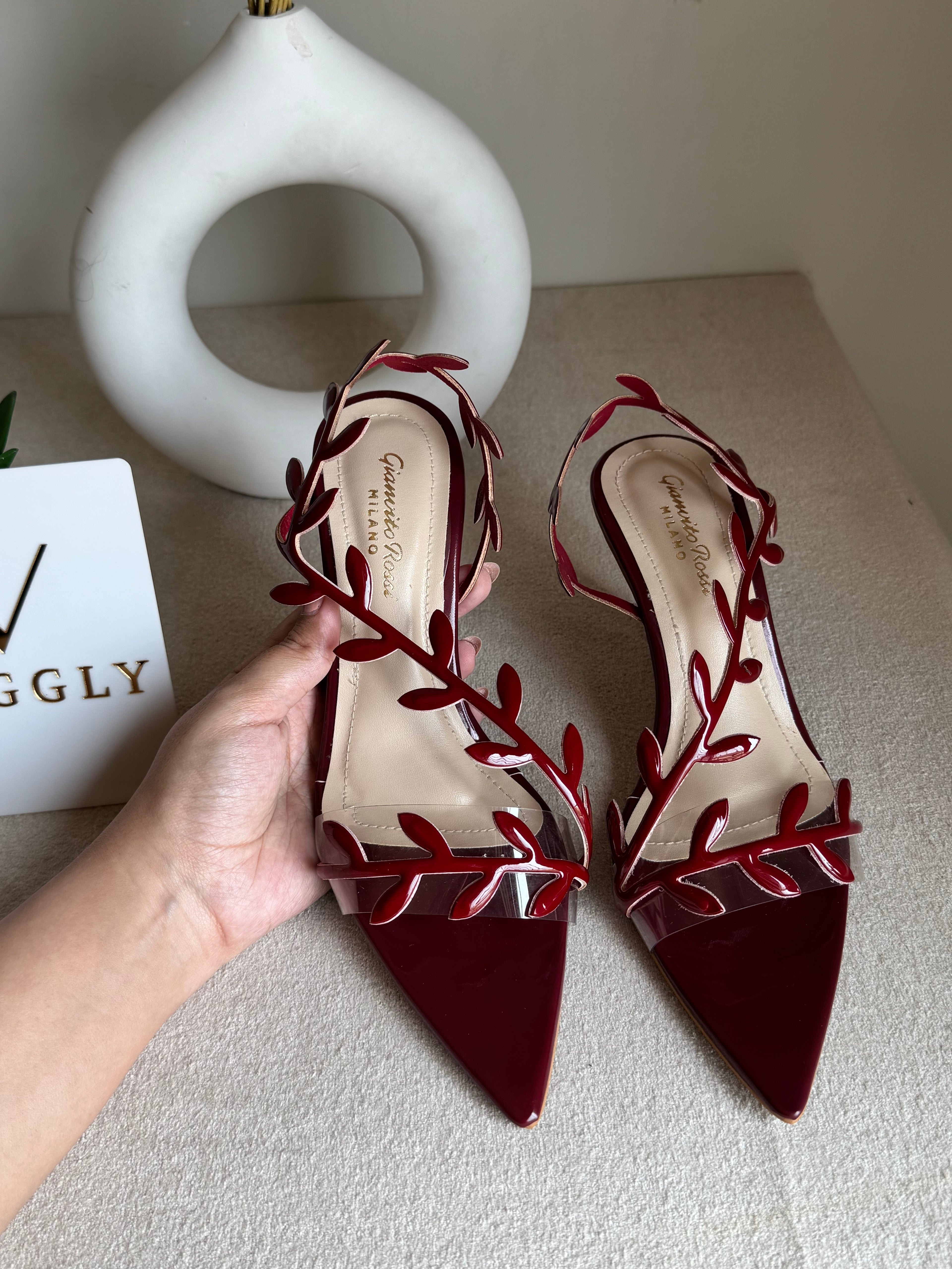 Gianvitto Rossi Heels Maroon
