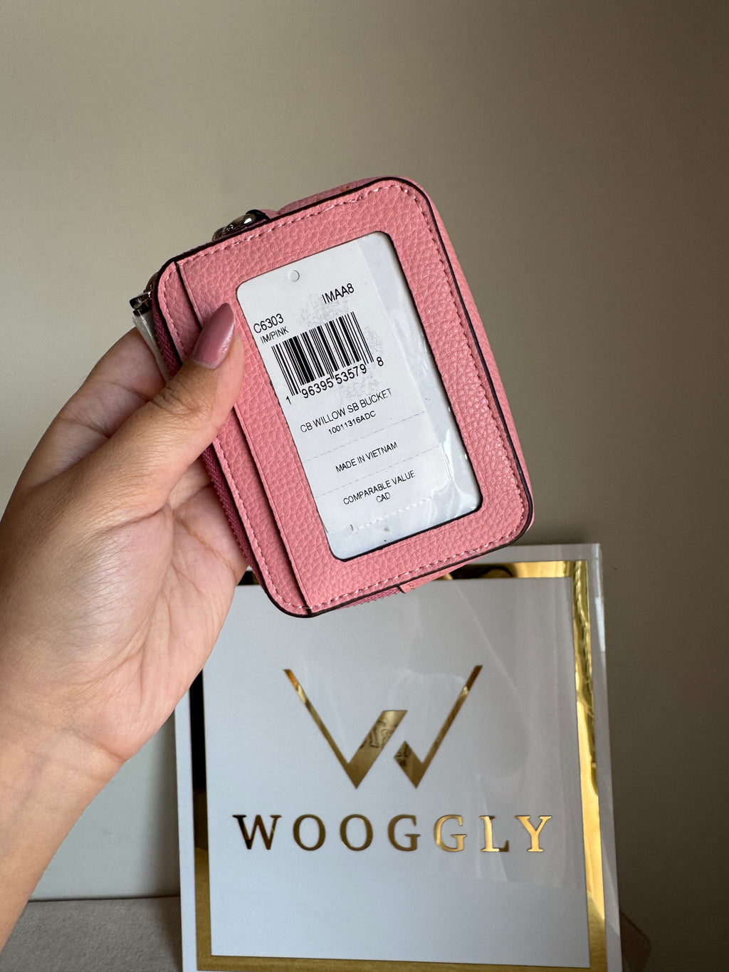 Coach Zip Card Case - Tea Pink