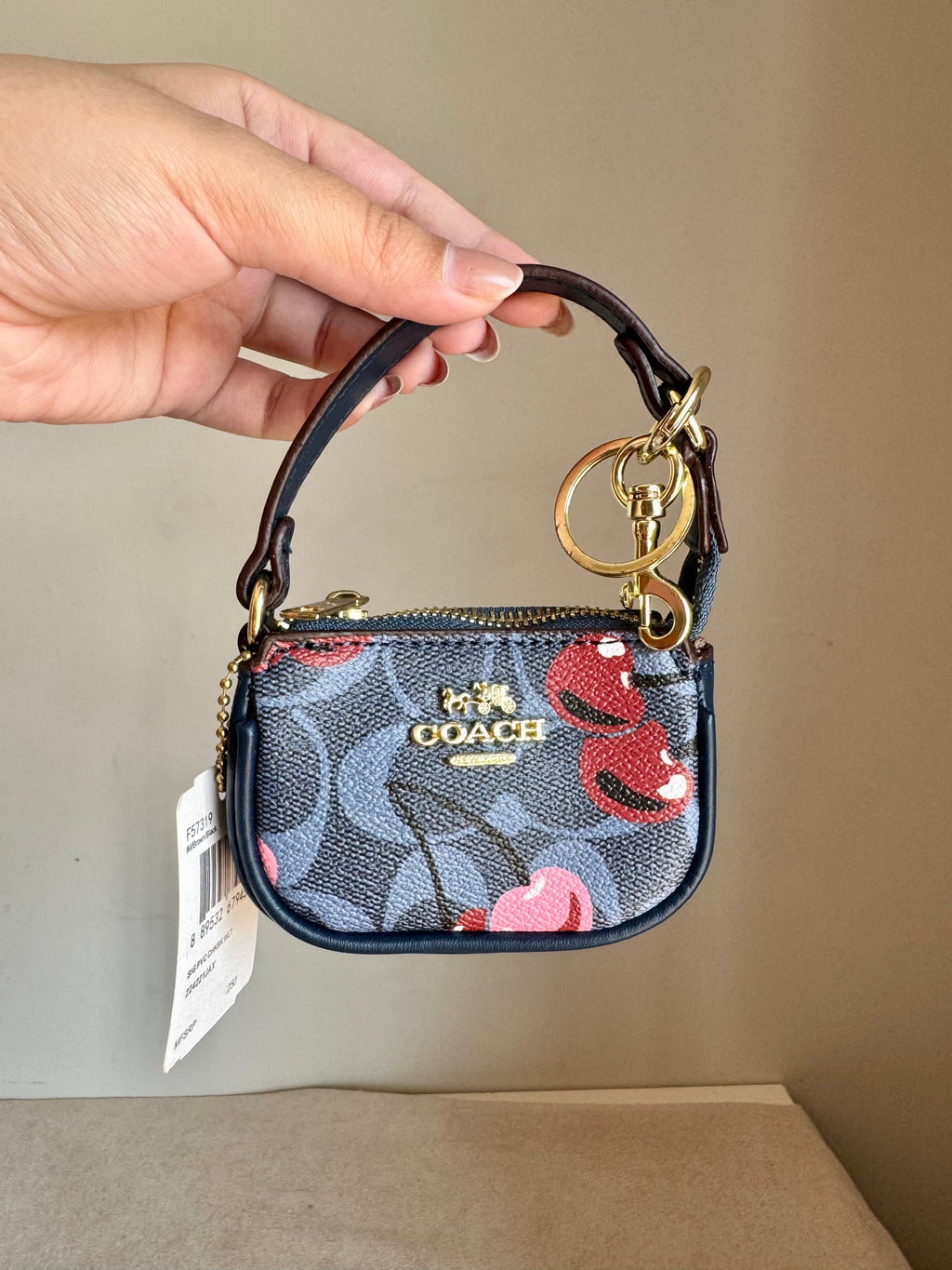 Premium Coach Baby Teri Bag Charm - Blue