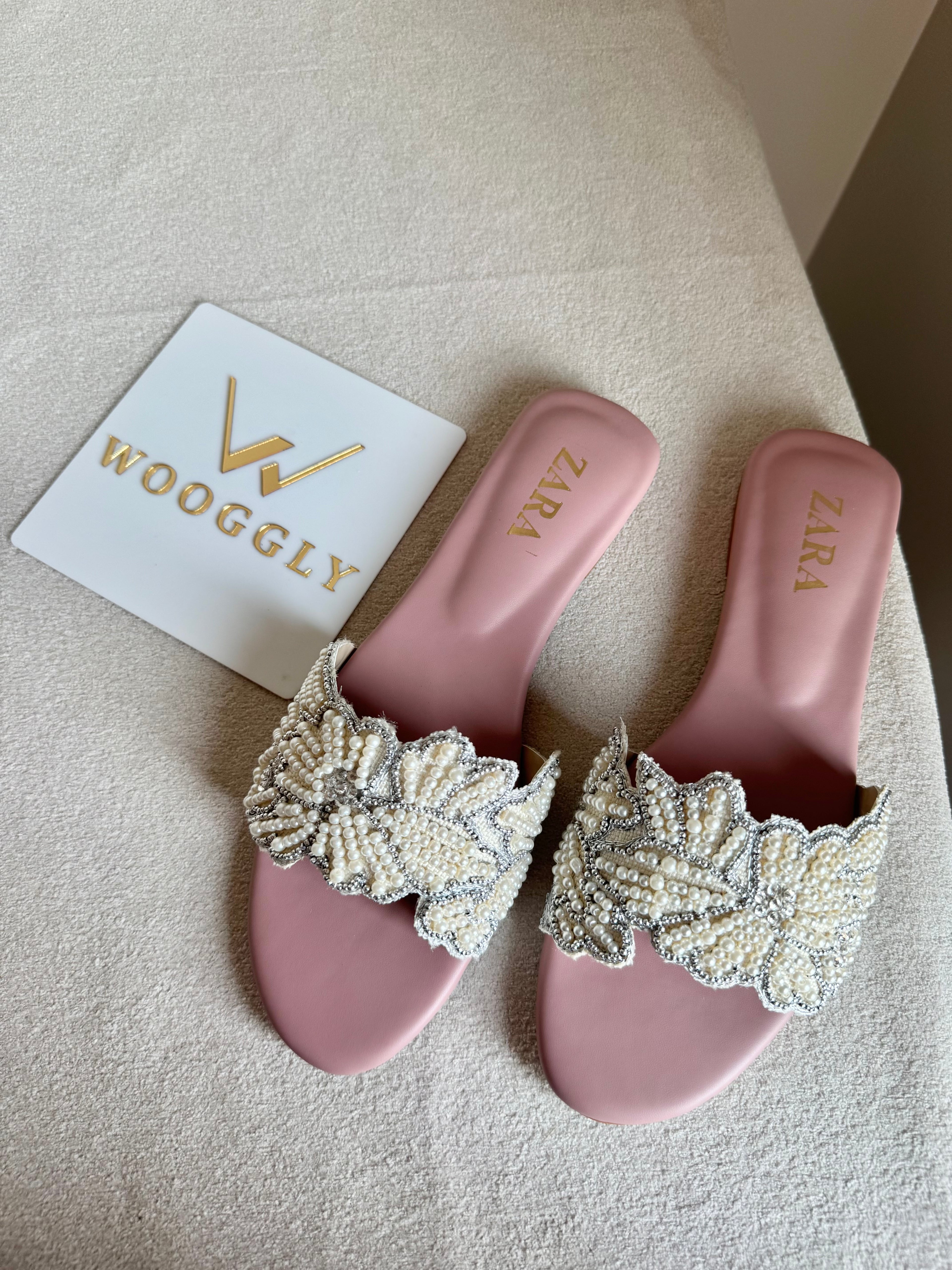 Zara Sugar Bloom Slides - Pink