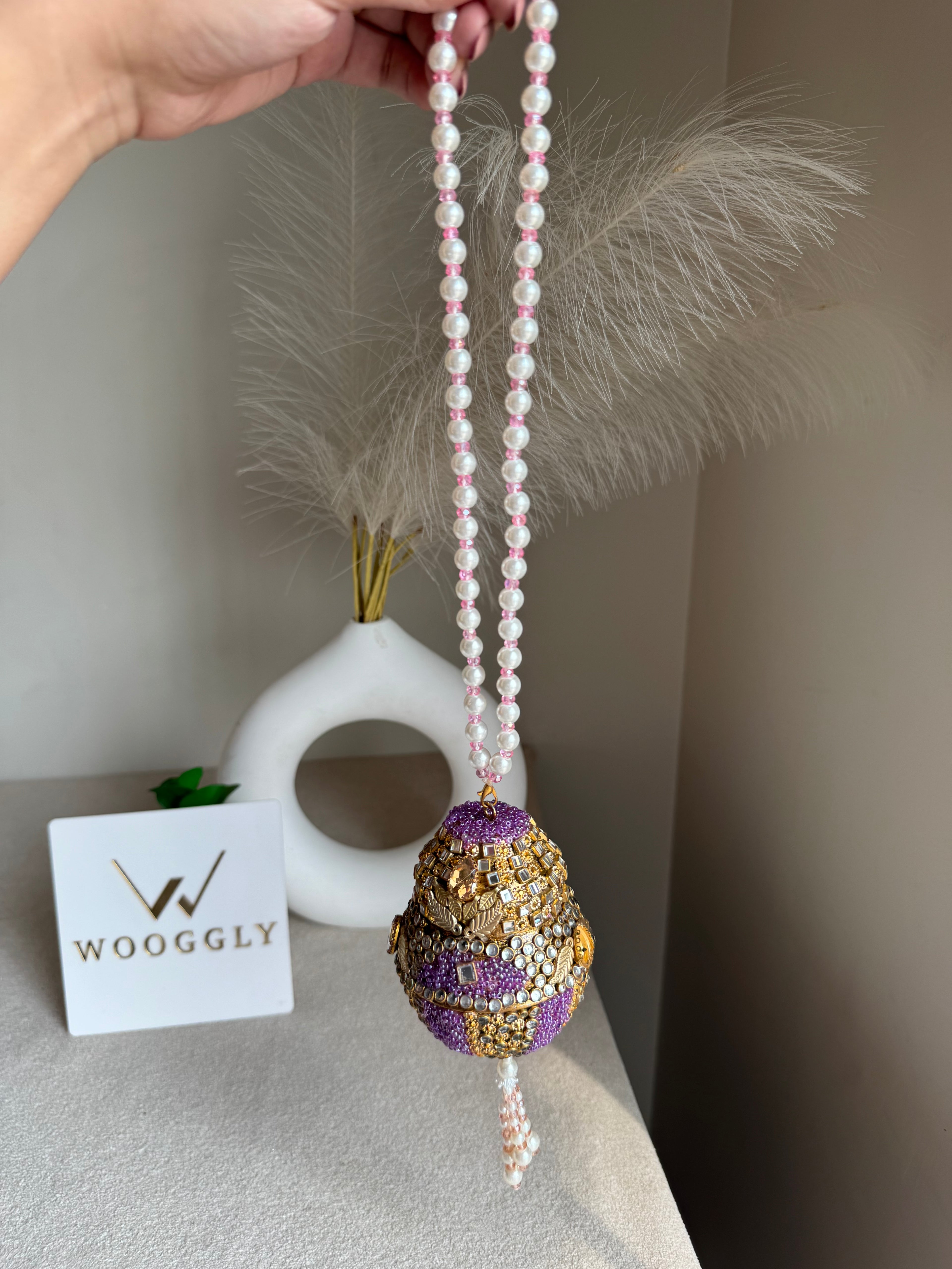 Turkish Potli - Kundan with Lilac