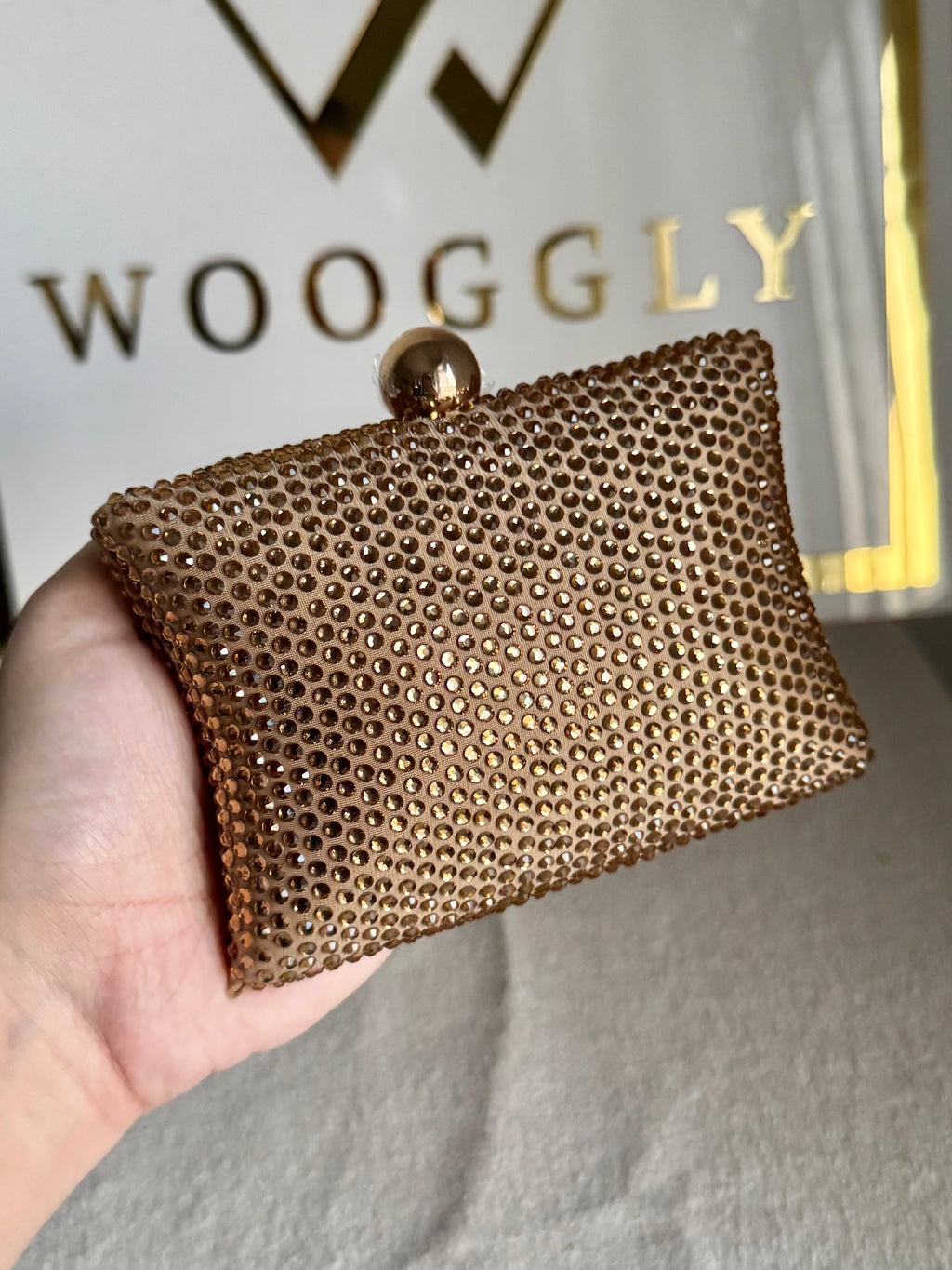 Muse Swarovski Clutch - Champagne