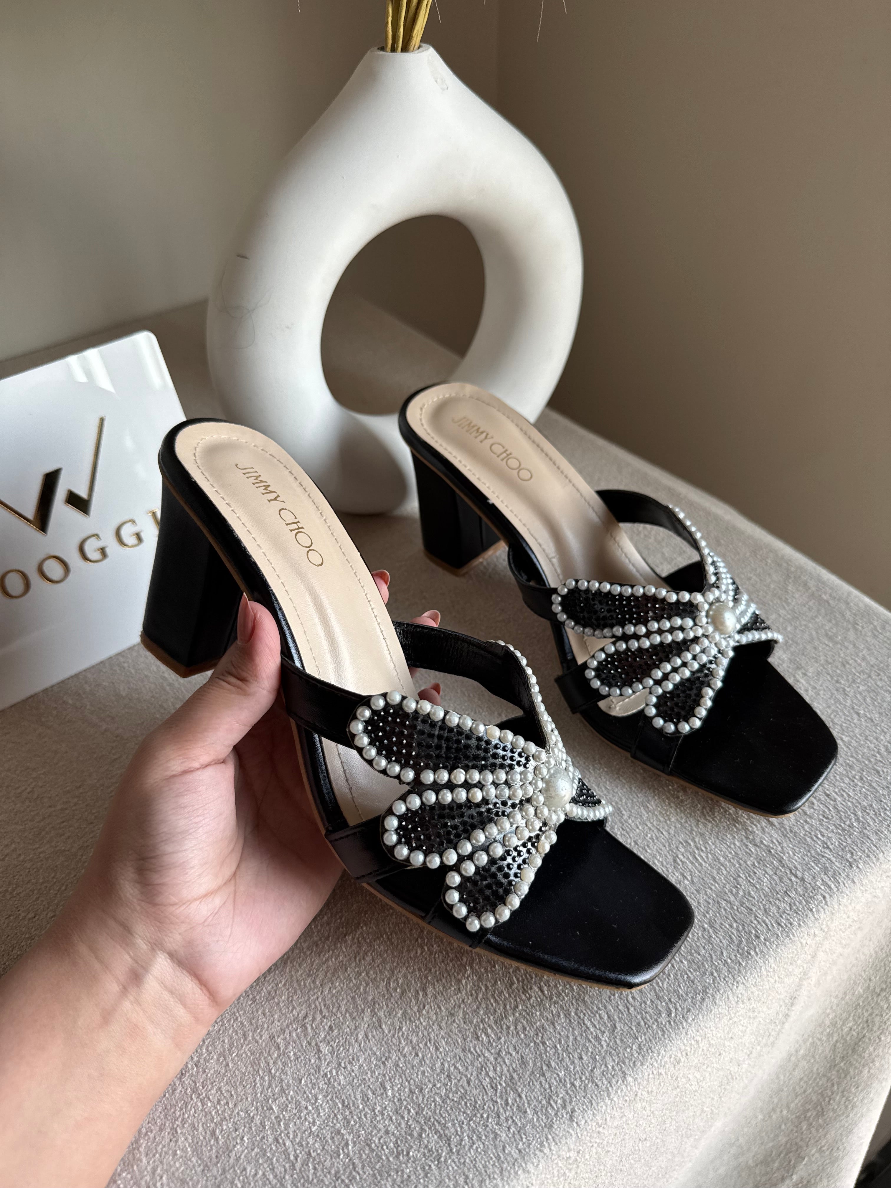 Jimmy Choo Pearl Heels - Black