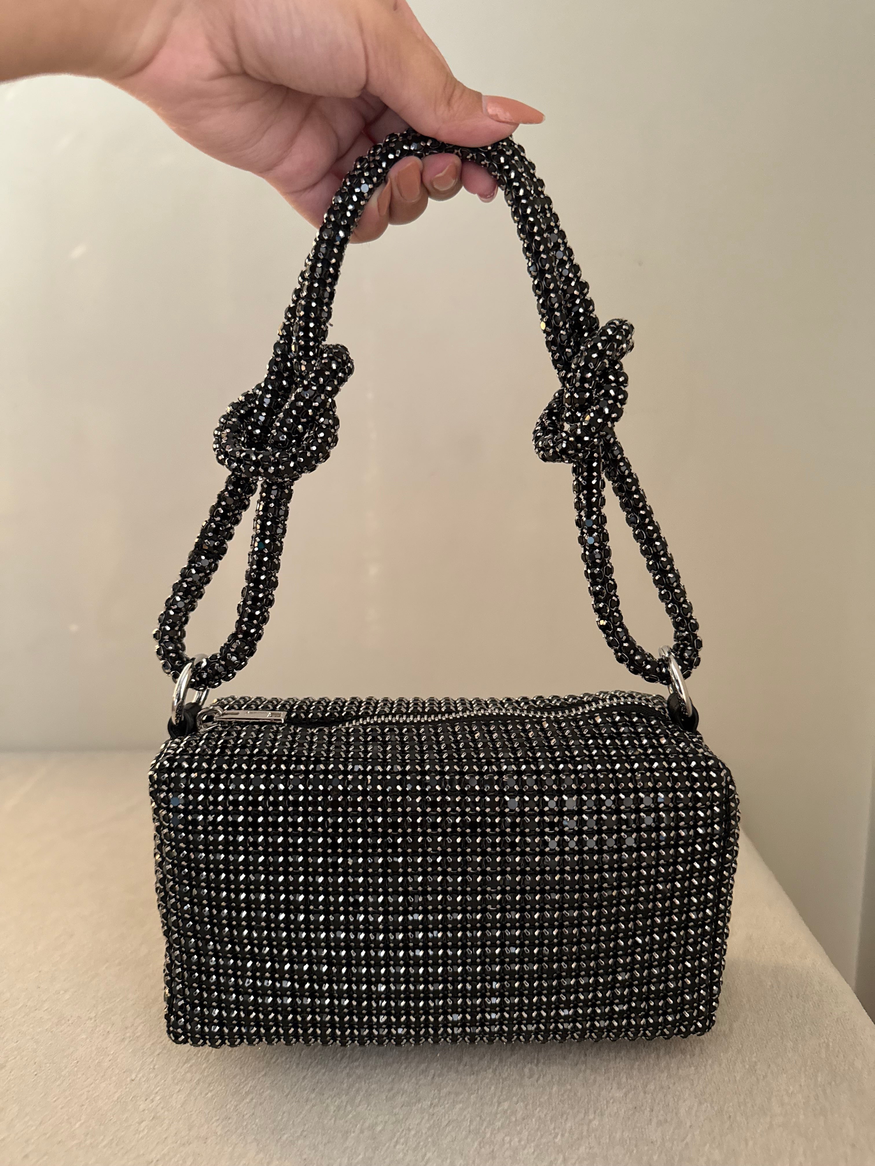 Alexander Wang Rhinestone Evening Clutch (Black)