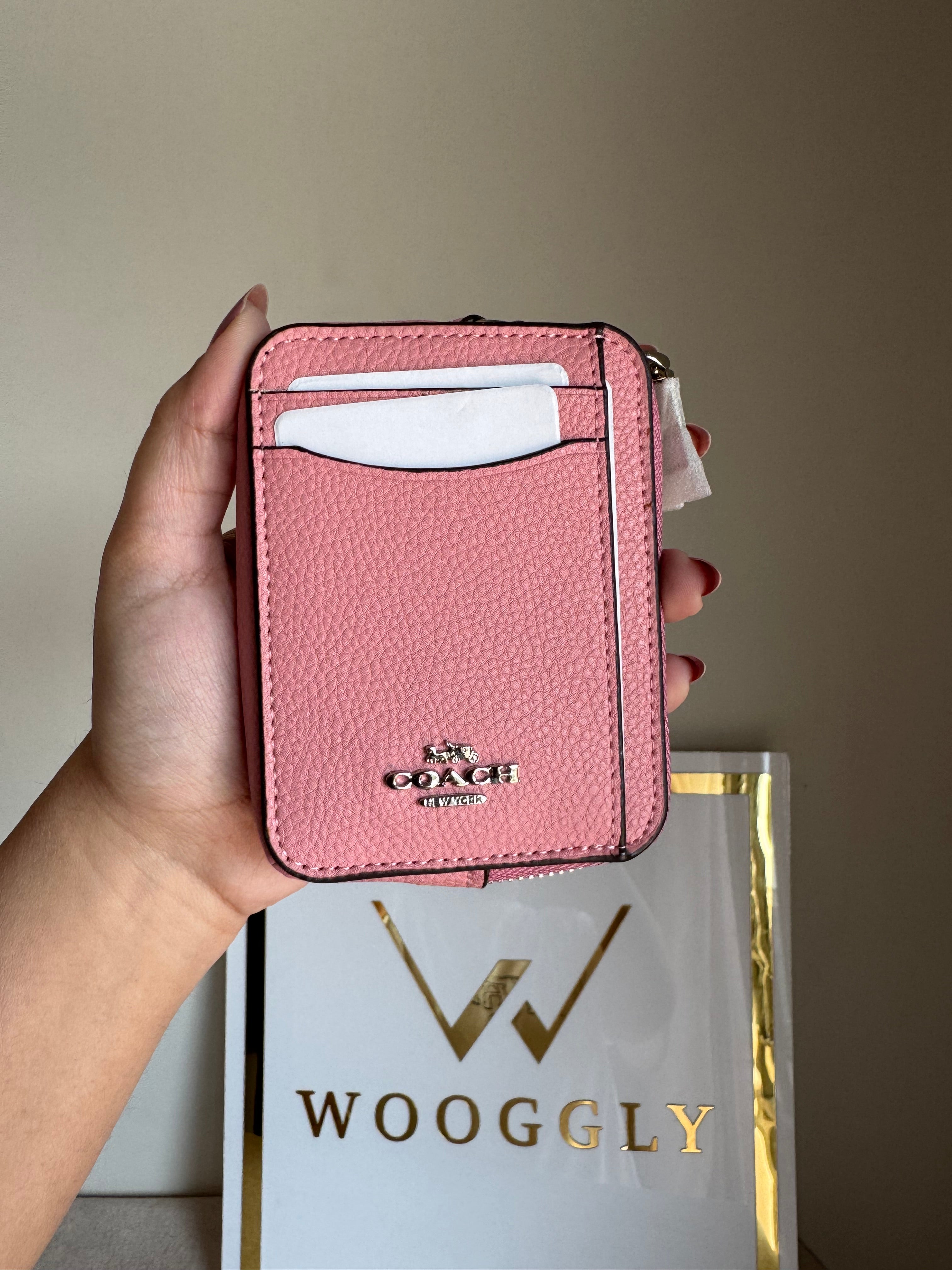 Coach Zip Card Case - Tea Pink