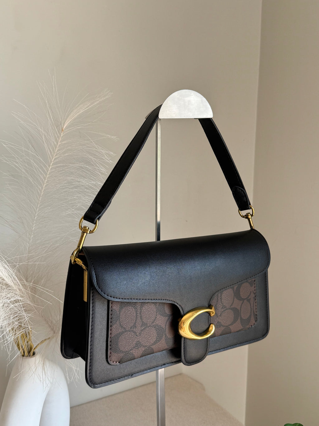 COACH TABBY 26 Black & Dark Brown Decent Quality - BOX PACKING