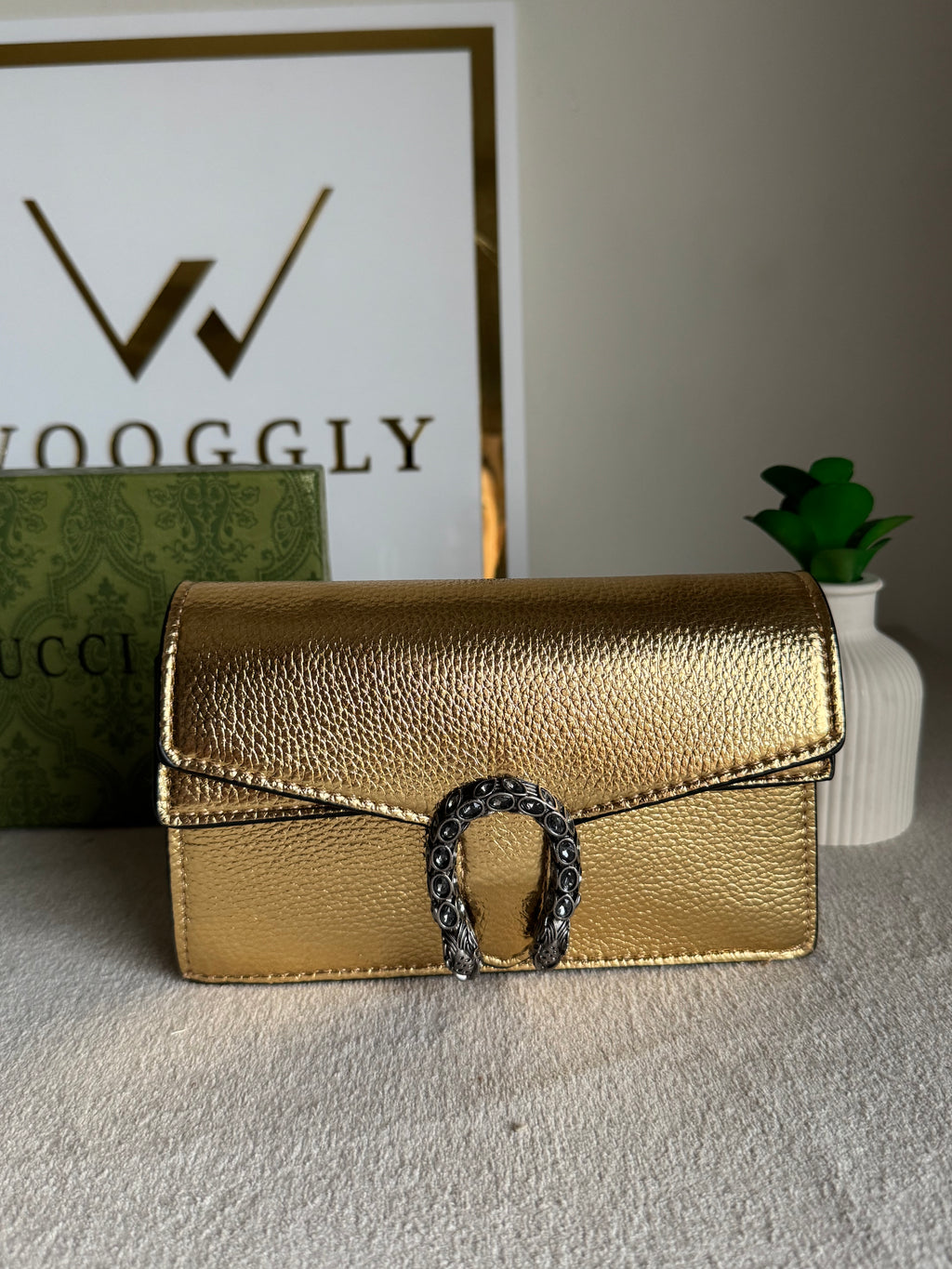 Viral Mini Gucci Bag Gold - Box Packing