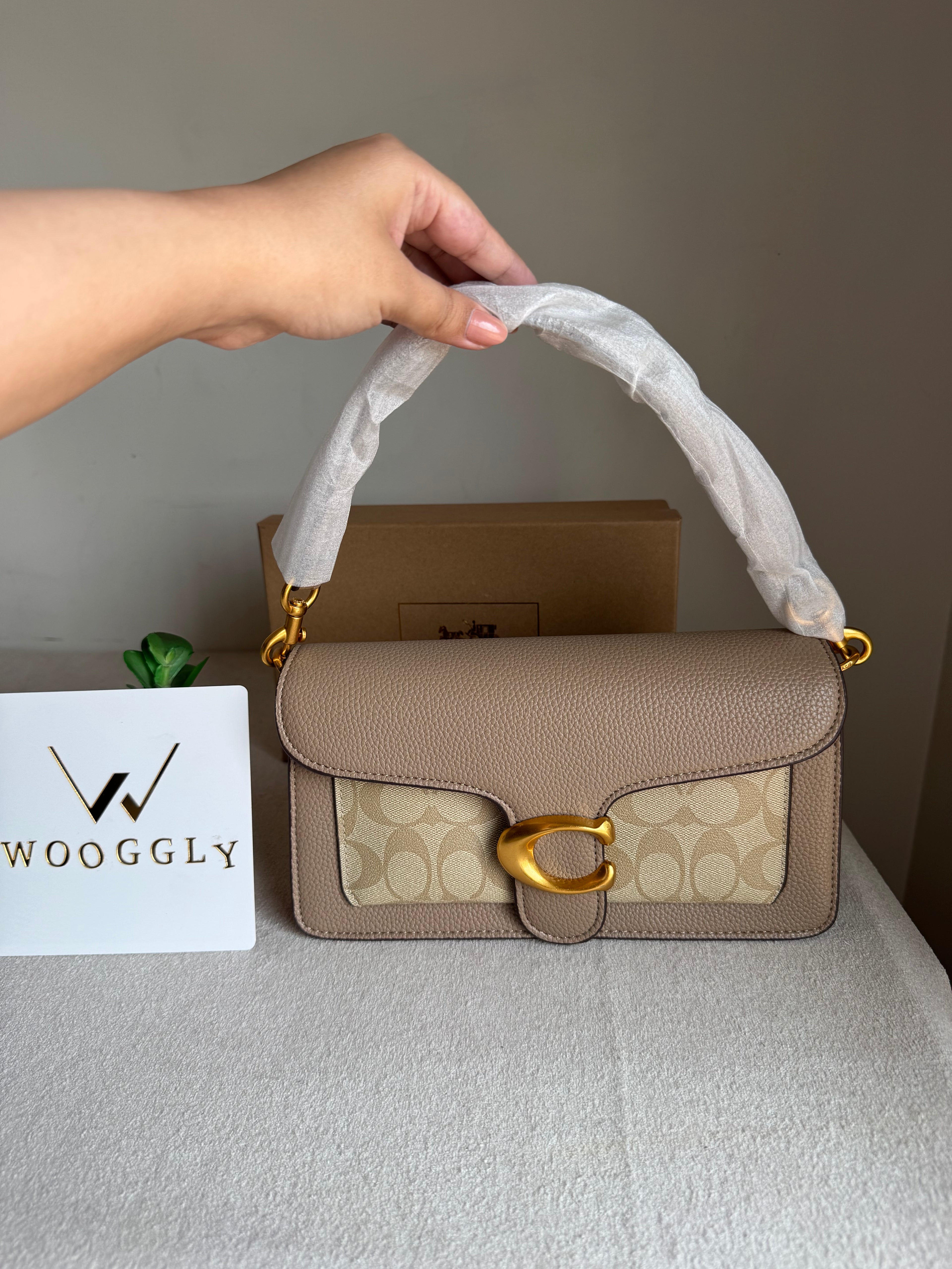 COACH TABBY Canvas Beige Good Quality -  BOX PACKING
