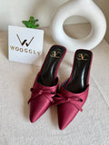 Valentino Bow Heels - Maroon