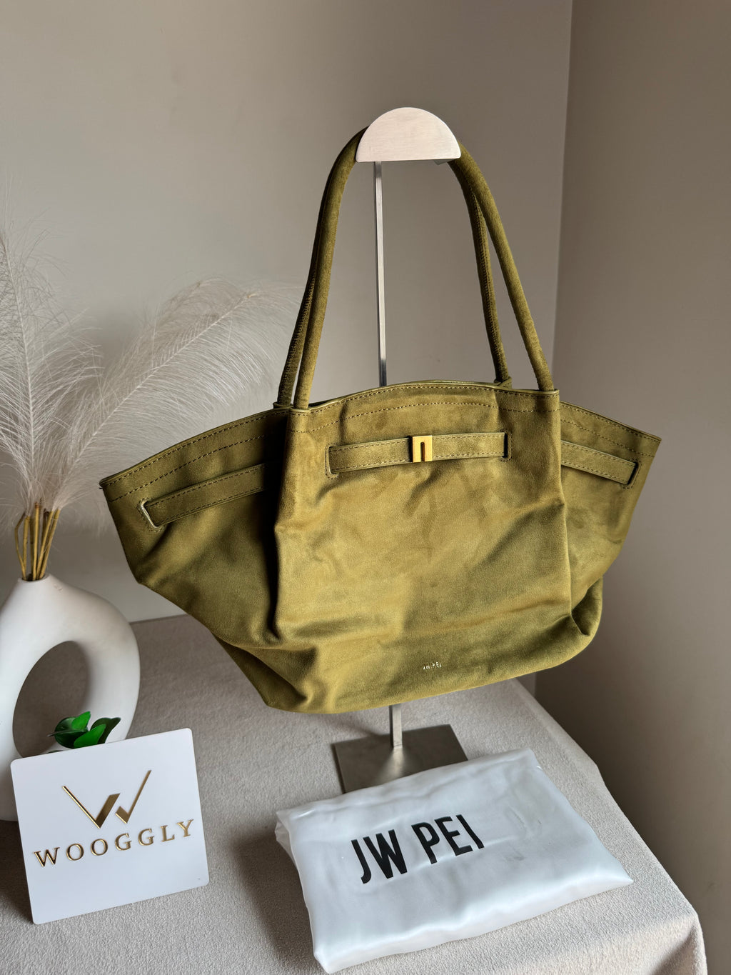 JW PEI Hana Tote Bag - Suede Olive